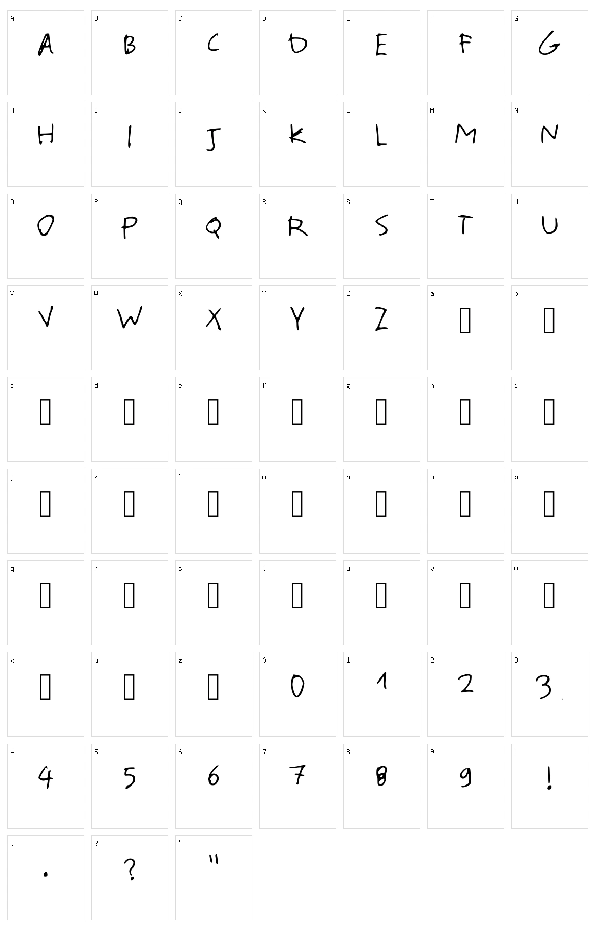 Out West Character Set