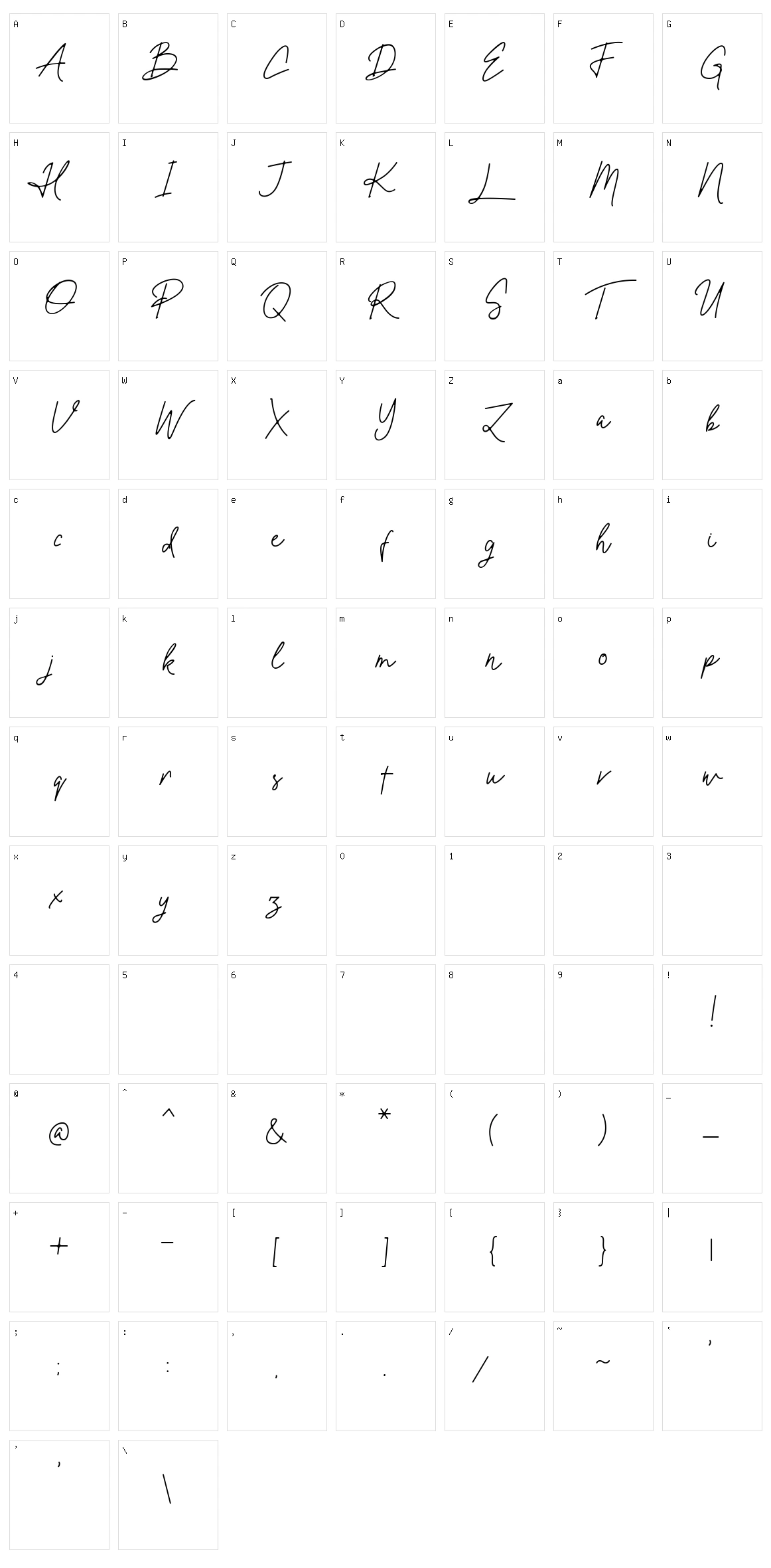 Oxlade Character Set