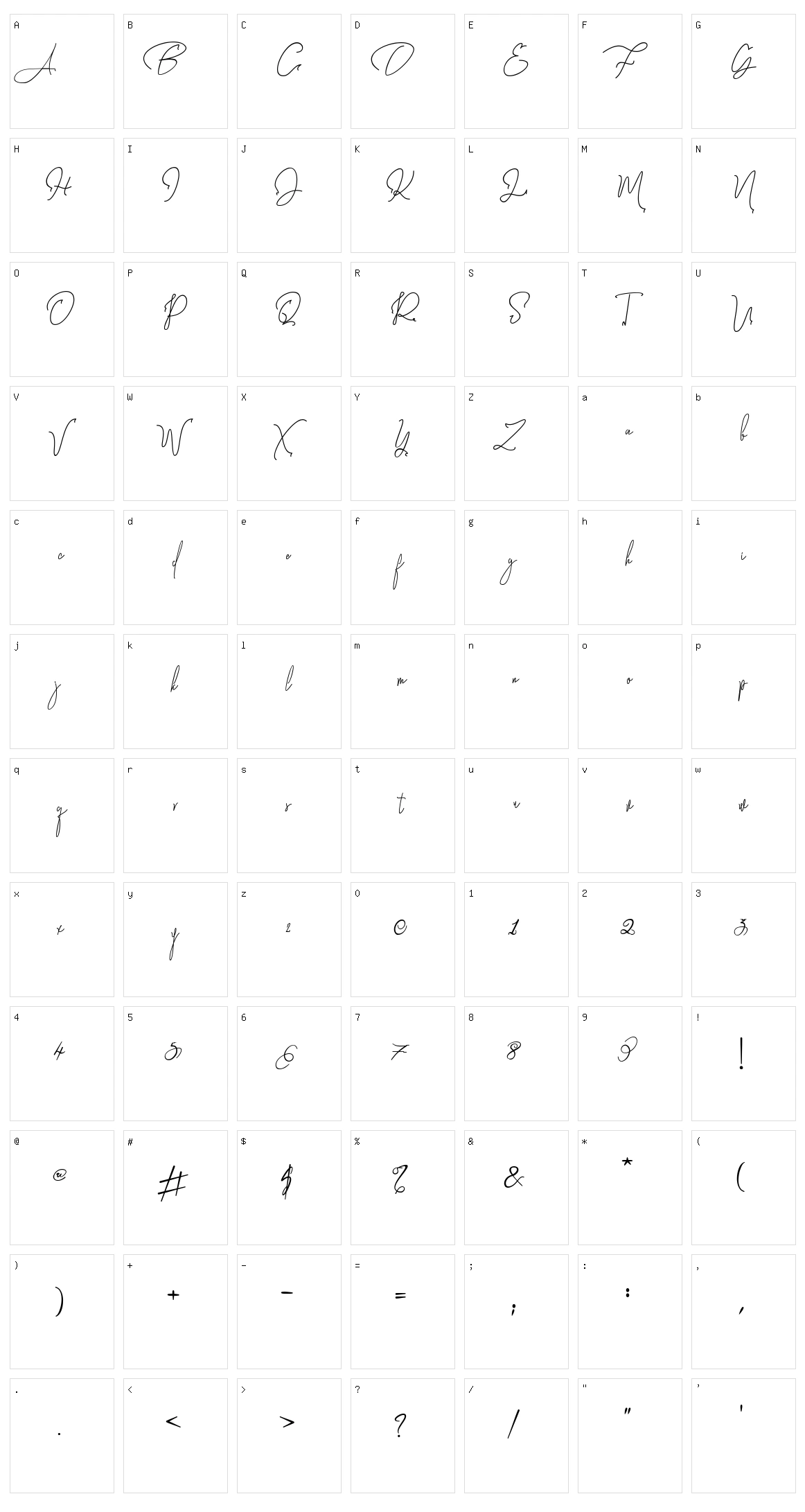 Oystersvelt Character Set