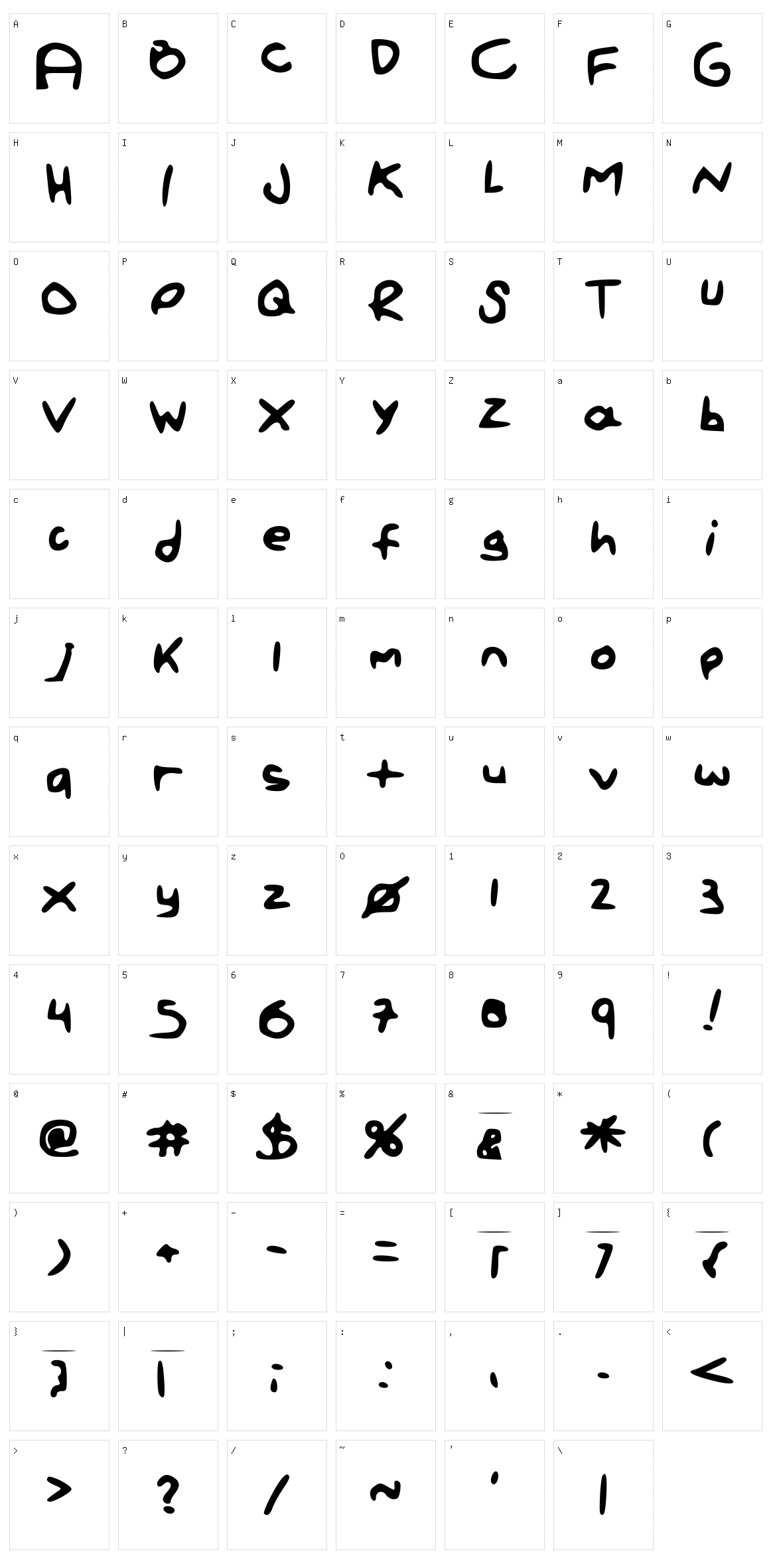 Paint Letters Character Set