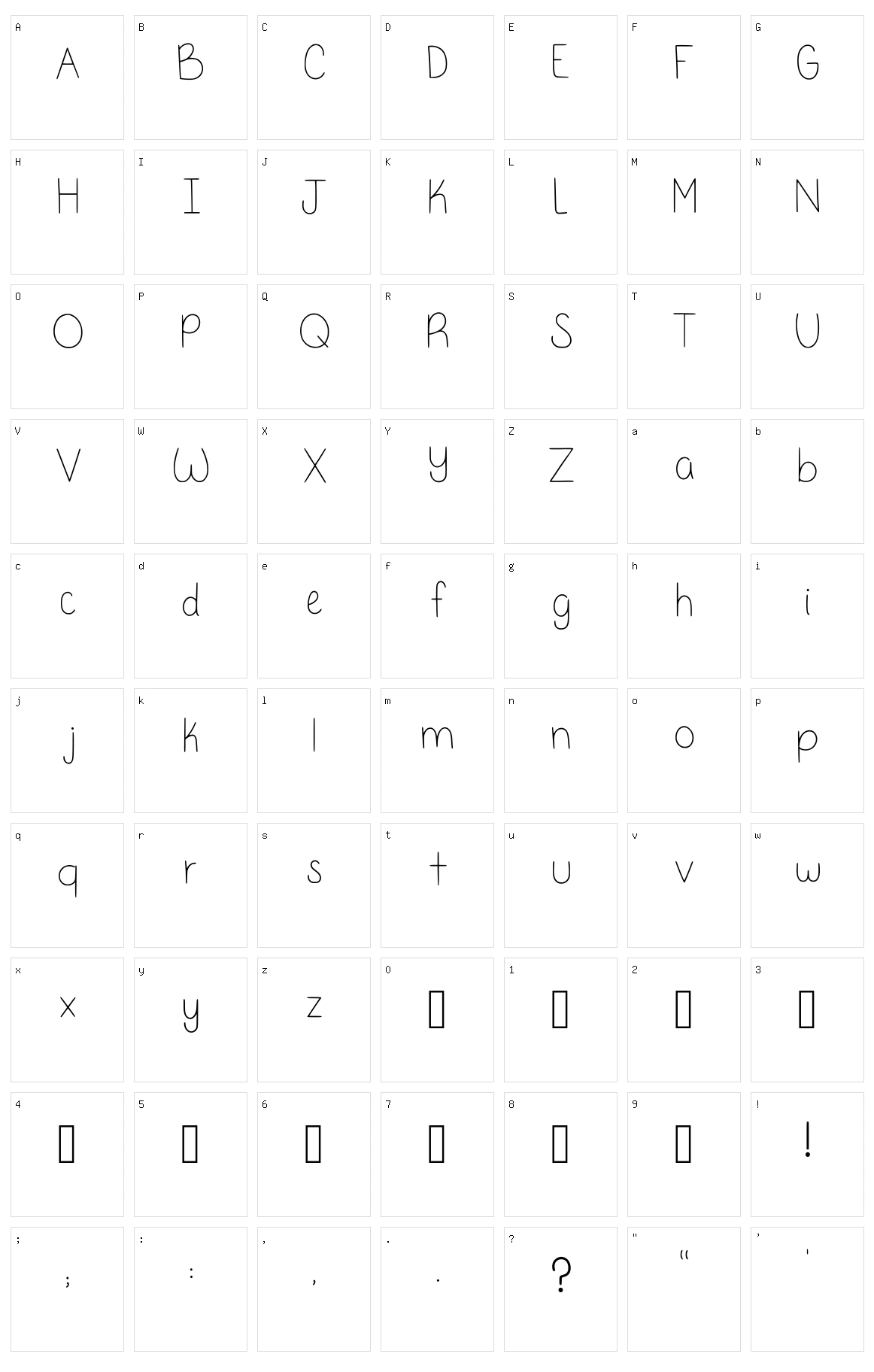 Paulina Reds Character Set