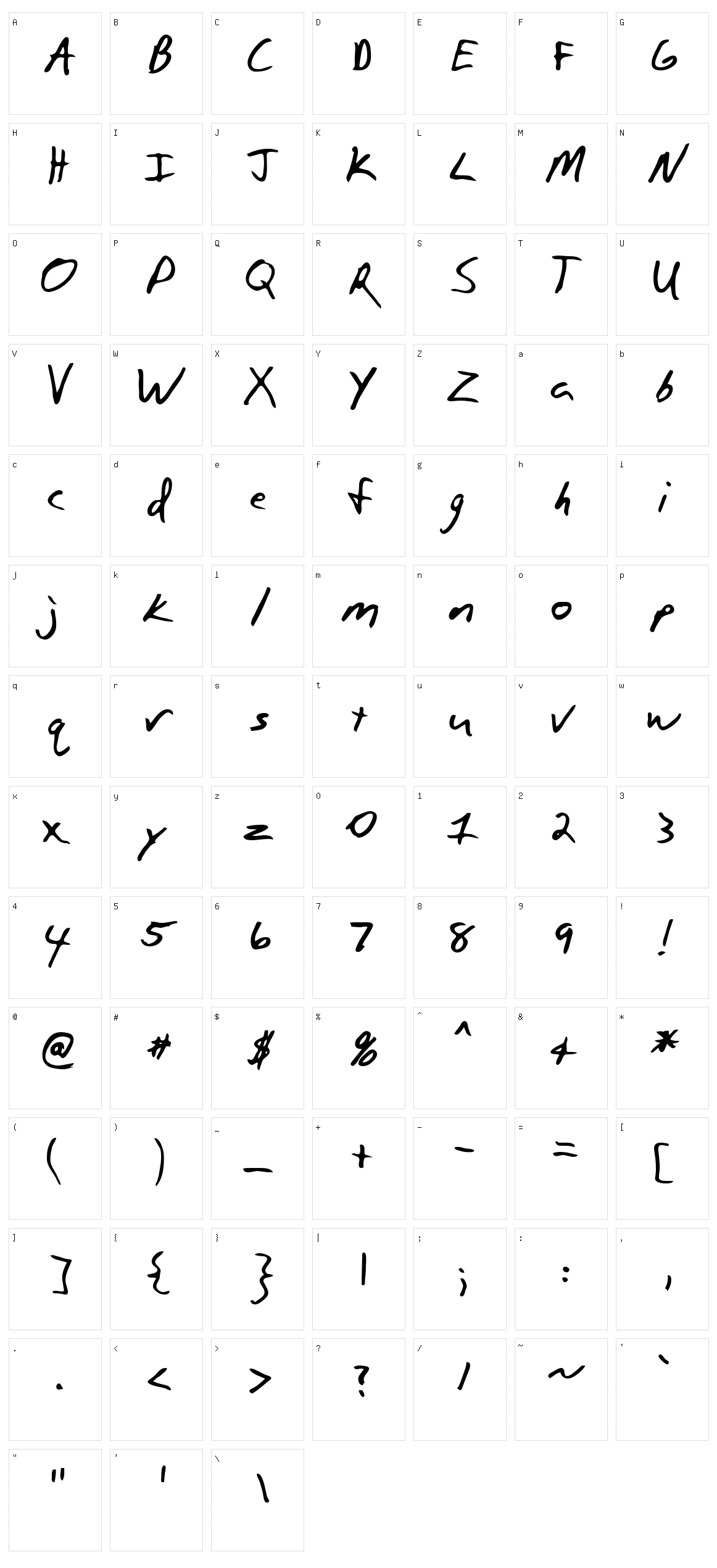 Paulson Character Set