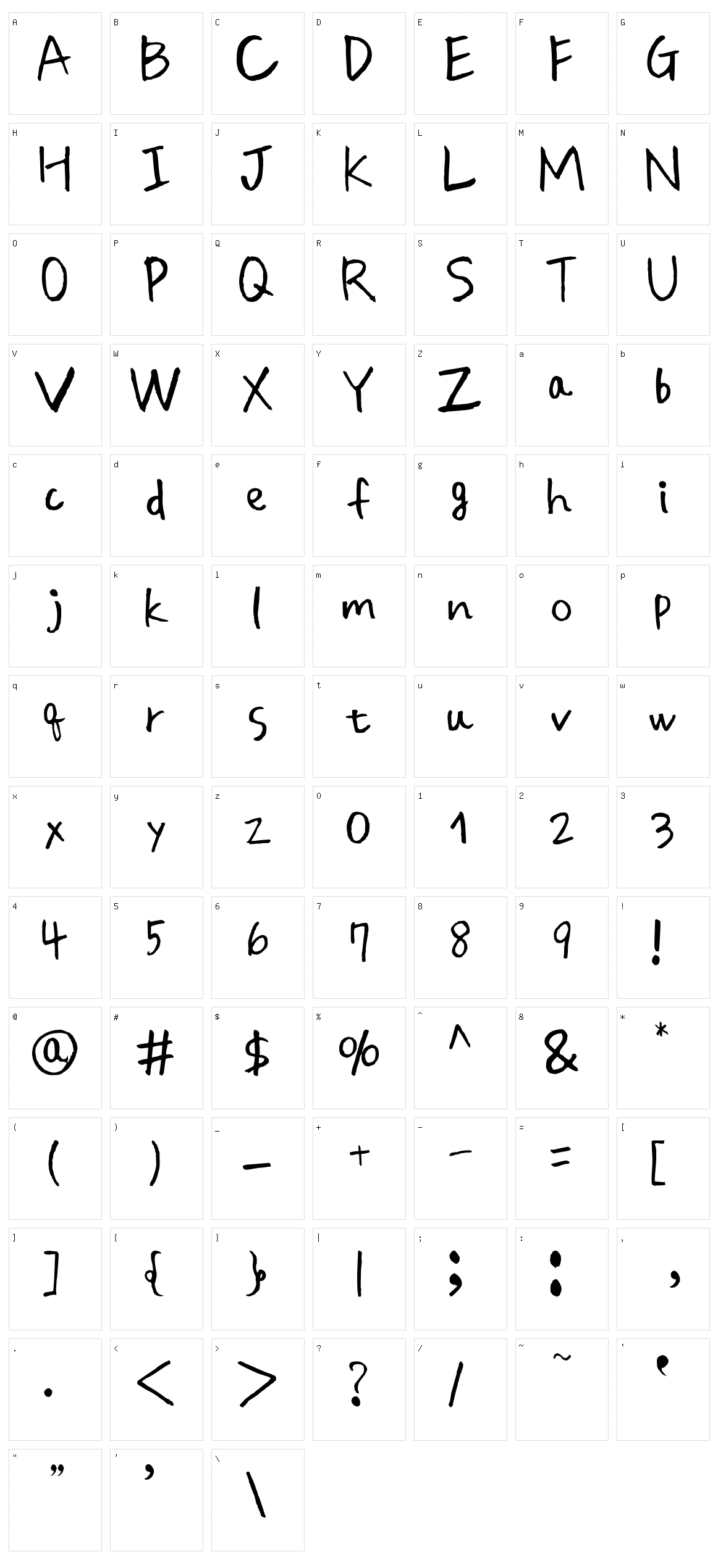 Peacerful Day Character Set