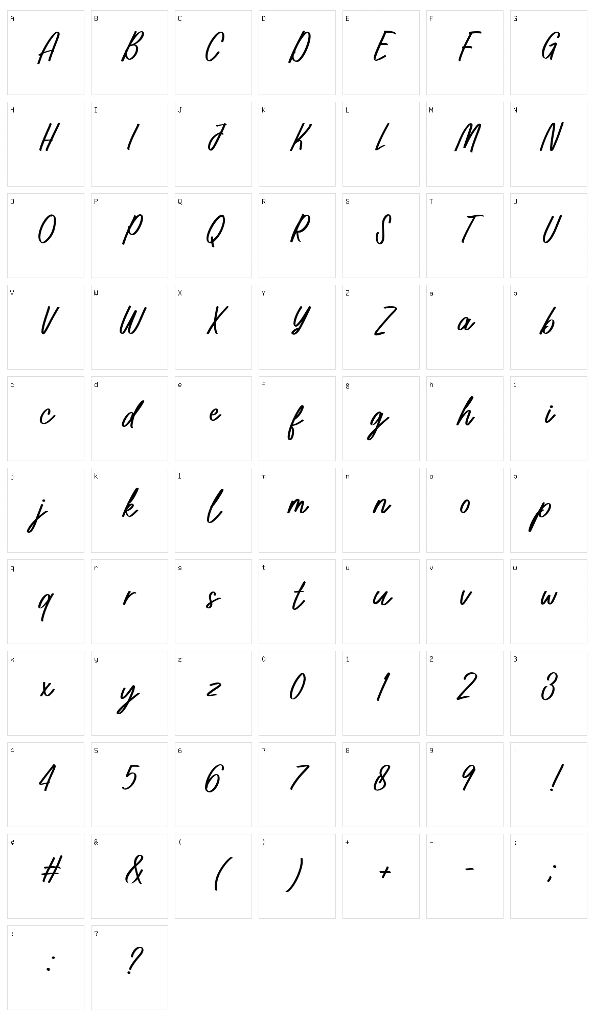 Peachy Character Set