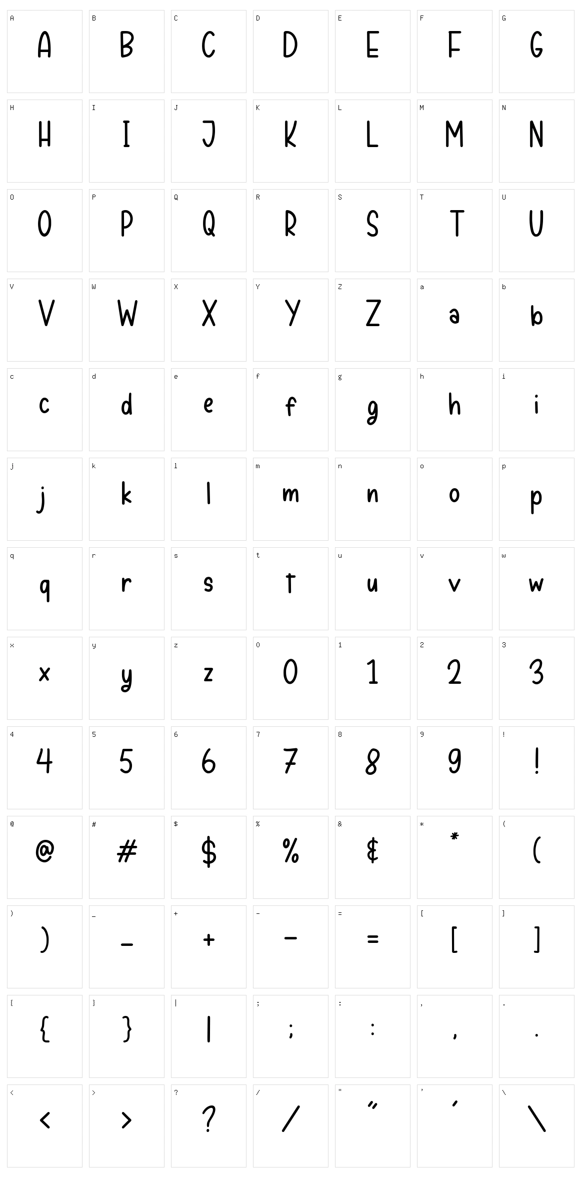 Peachyday Character Set