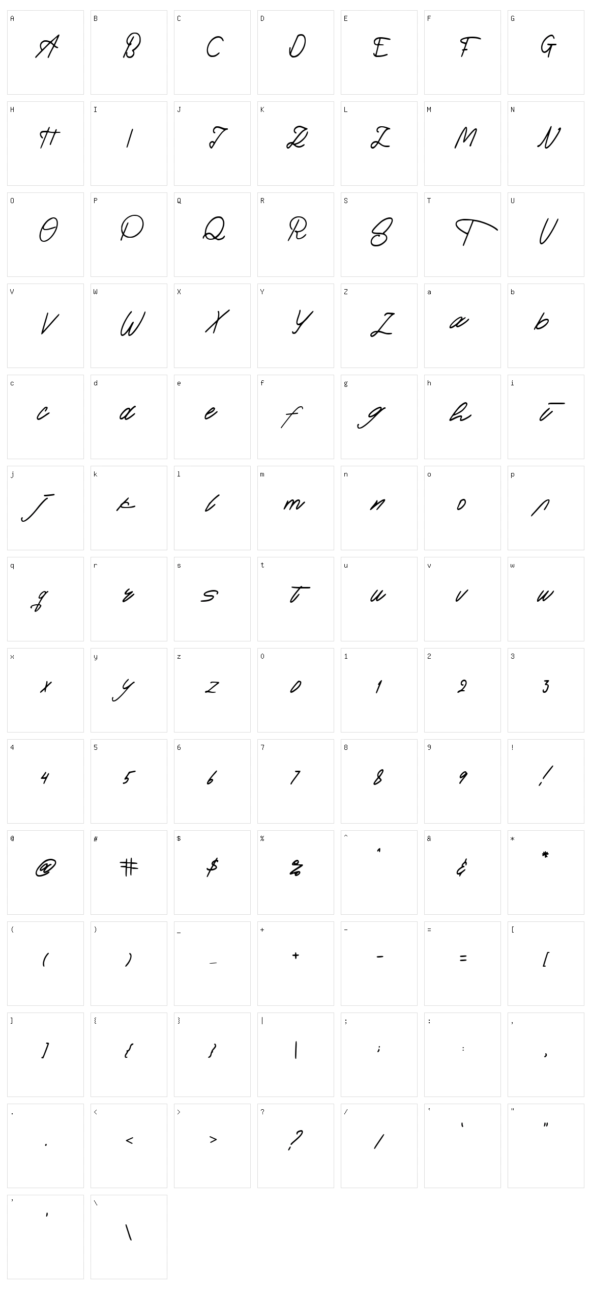 Pendekar Character Set