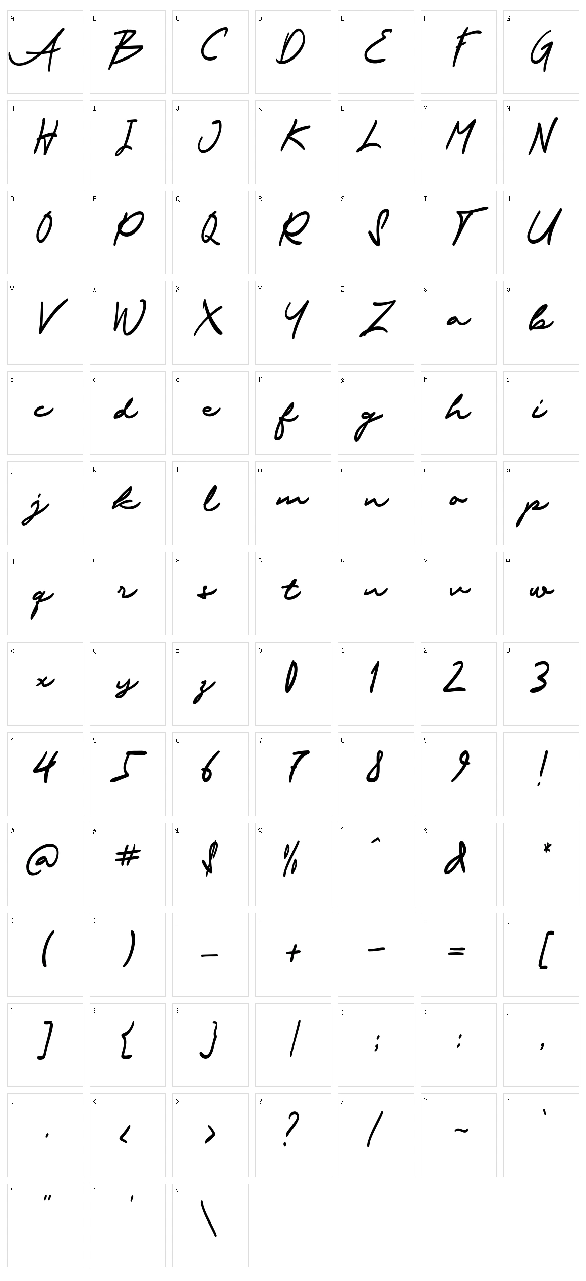 Pentecoste Character Set