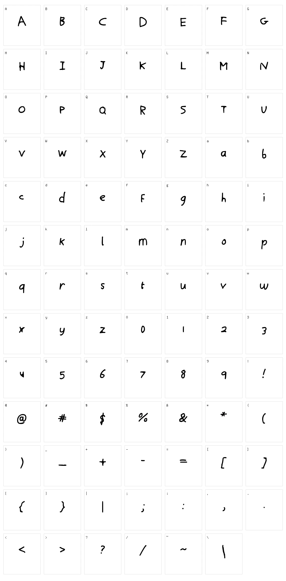 Peppermint Character Set