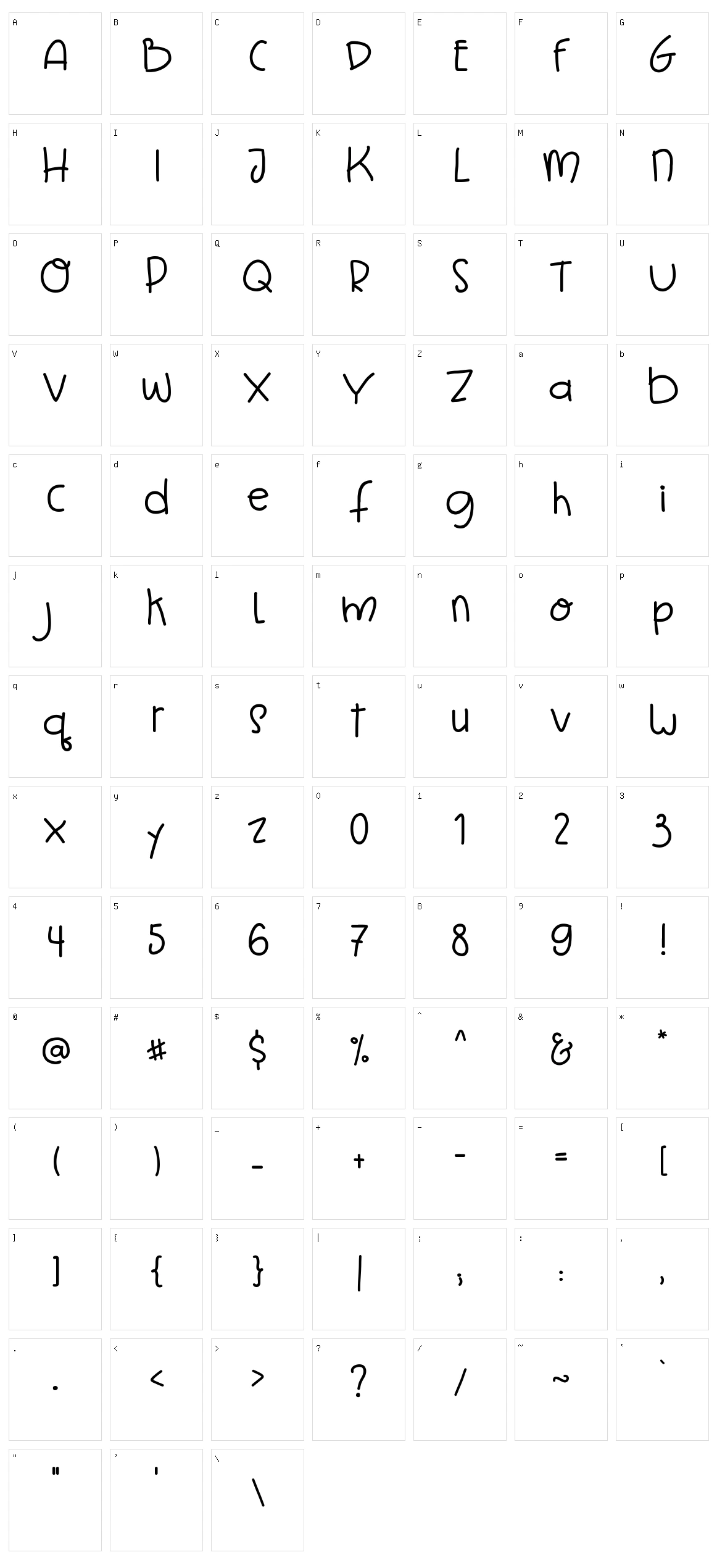 Perfect Jour Character Set