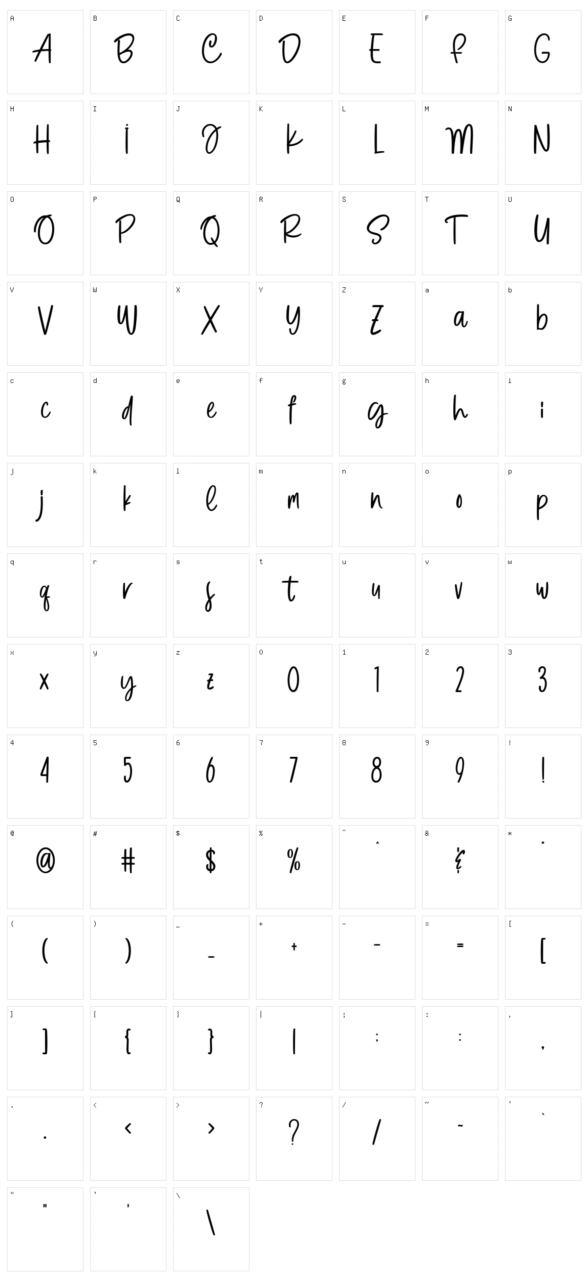 Periwinkle Character Set