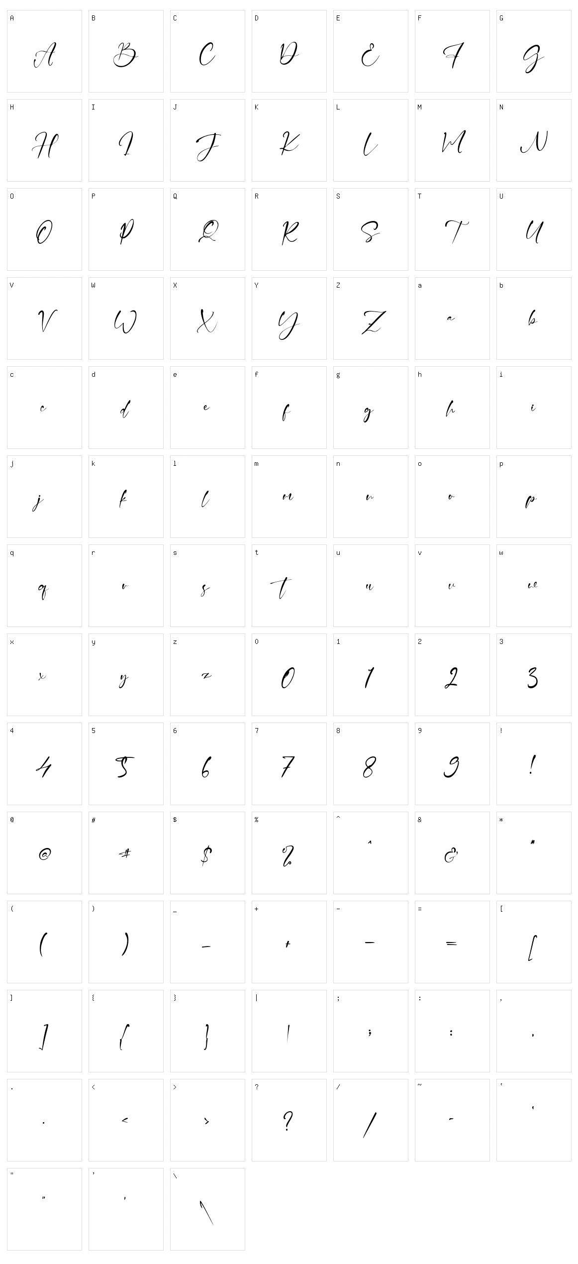 Petter Jenne Character Set