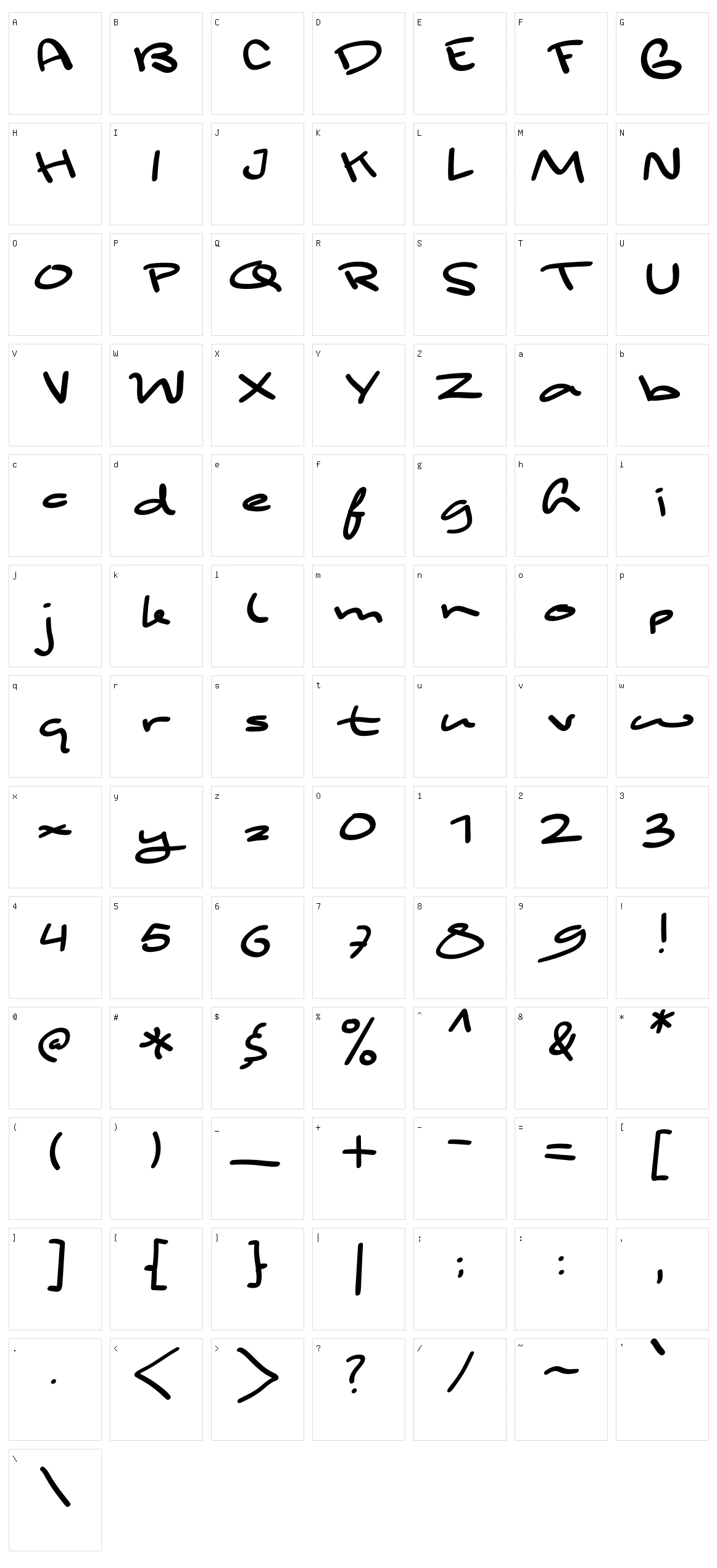 Peyeum Character Set