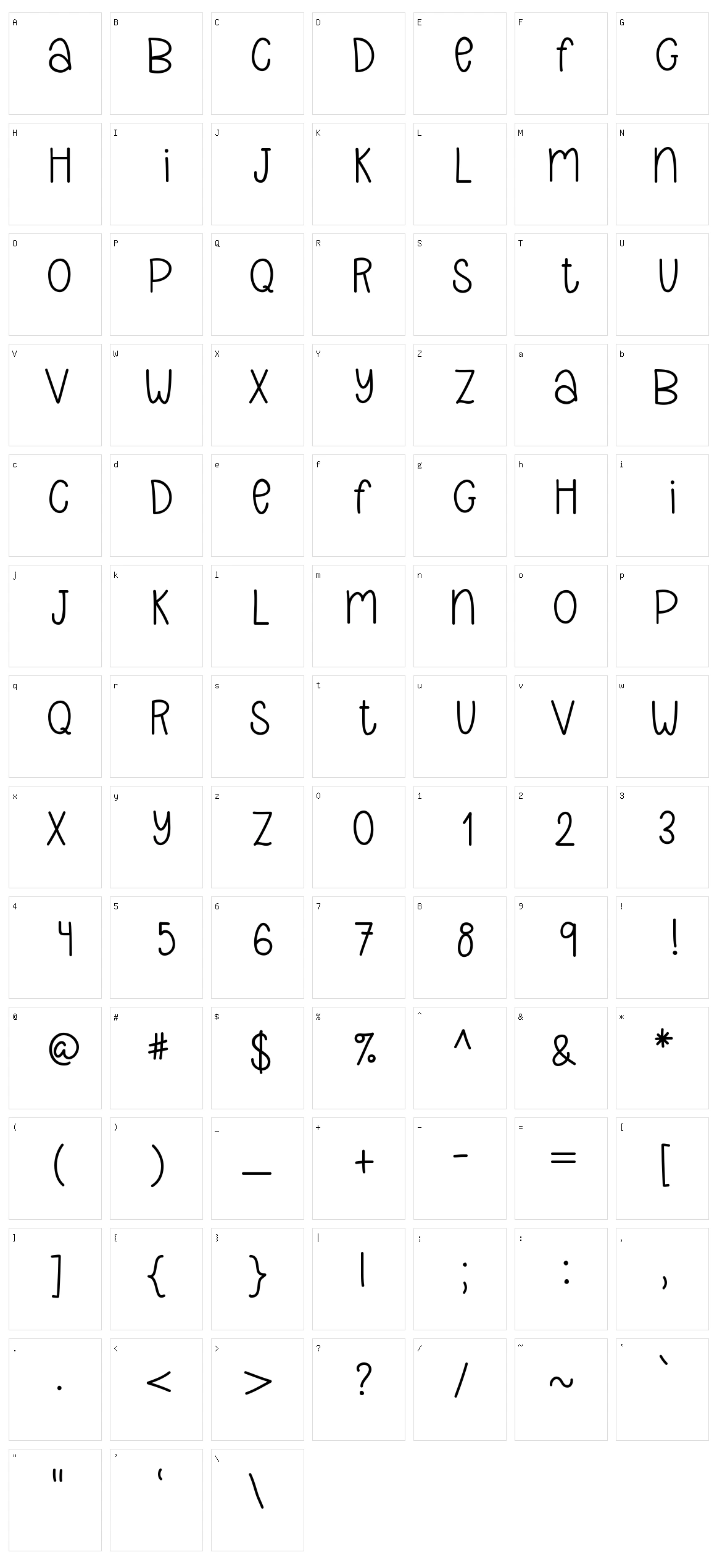 Pineapplez Character Set