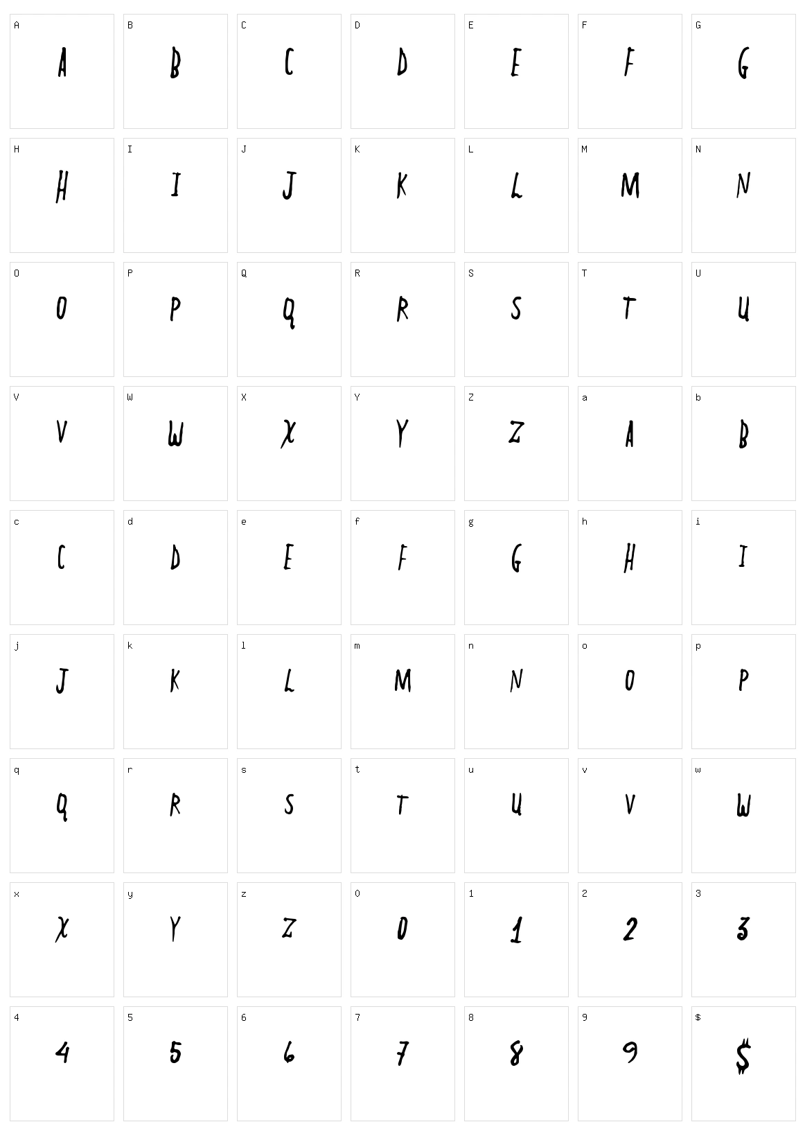 Plain Lines Character Set