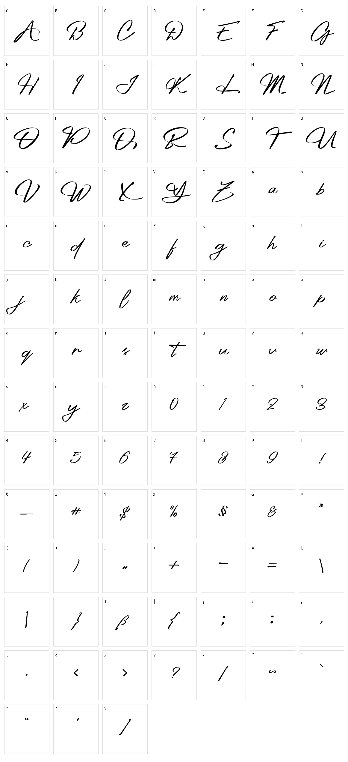 Platinum Signature Character Set