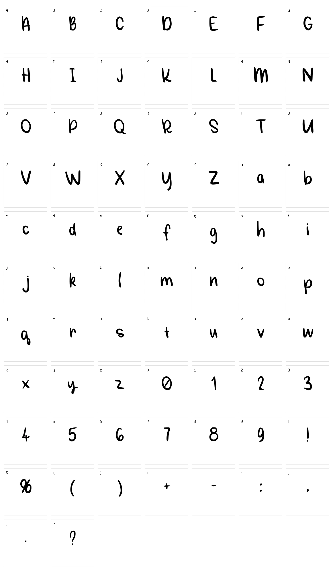 Poopy V2 Character Set