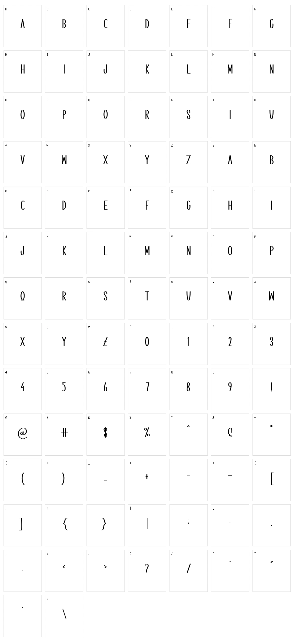 Popcorn Character Set