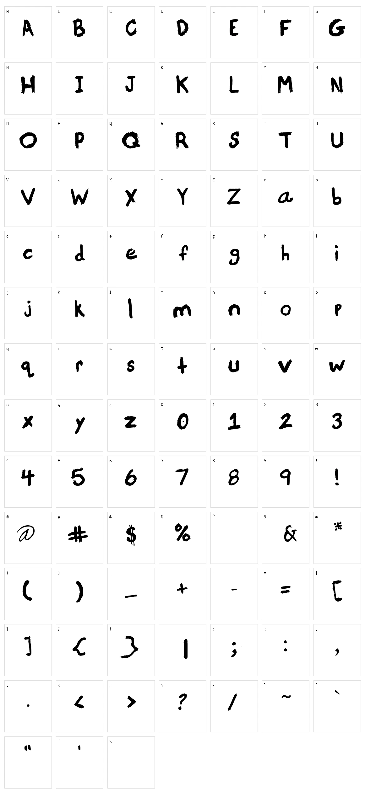 Portland Character Set