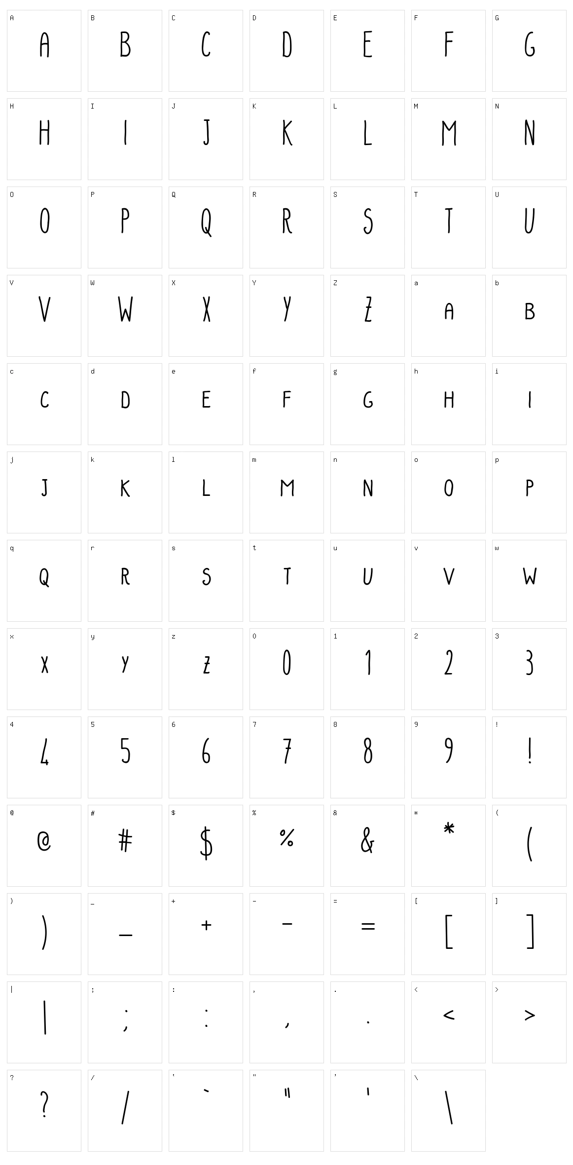 Potatoes And Peas Character Set