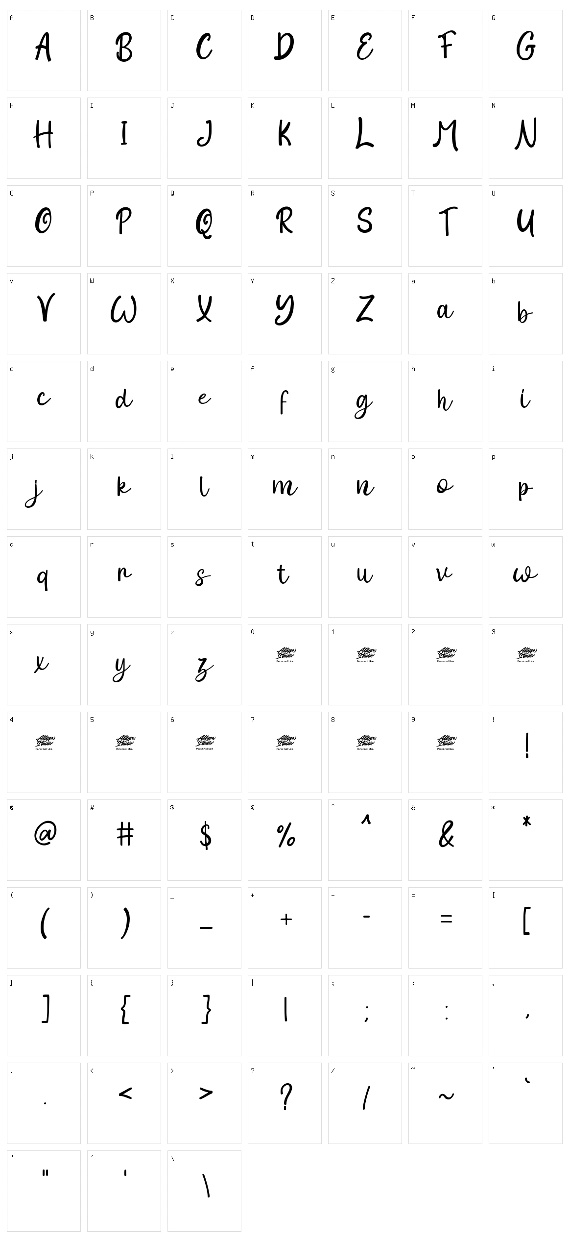 Powlina Theater Character Set