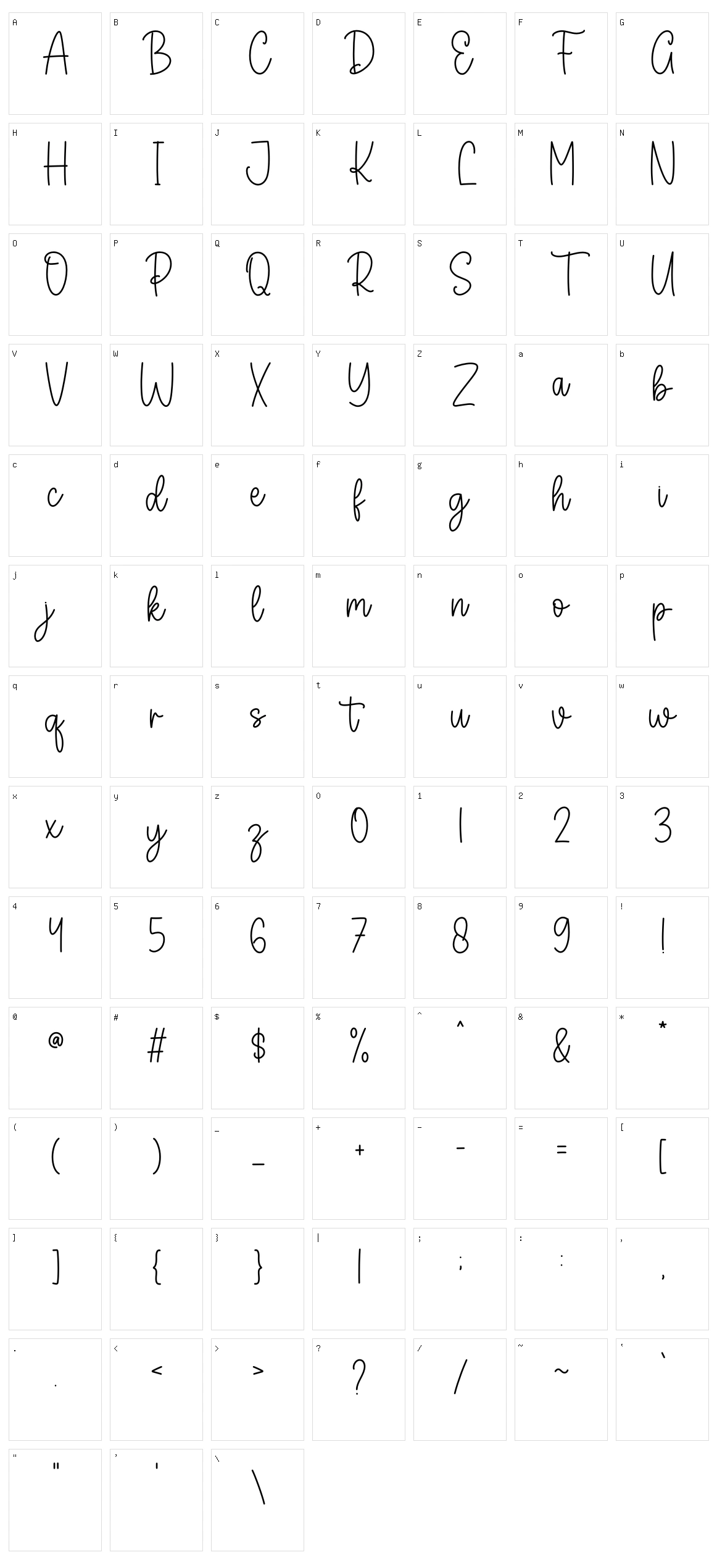 Pretty Character Set