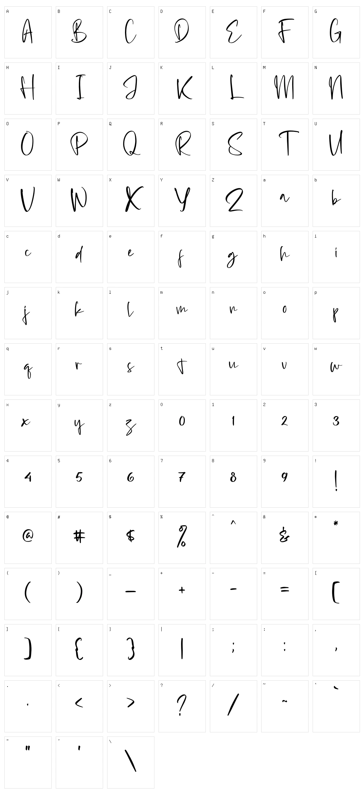 Prilistale Character Set