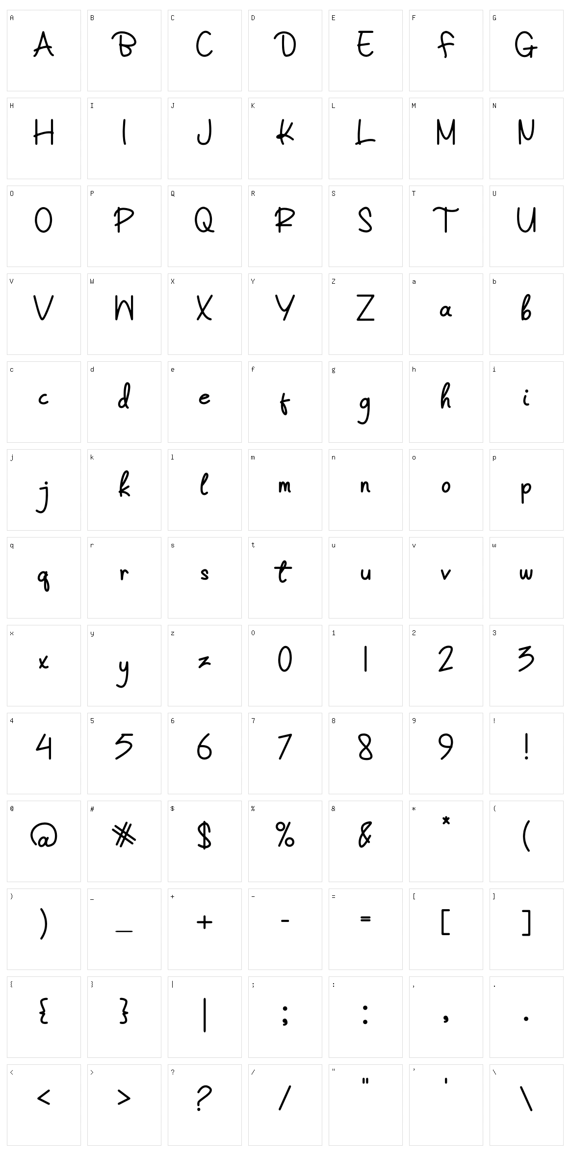 Princesset Character Set