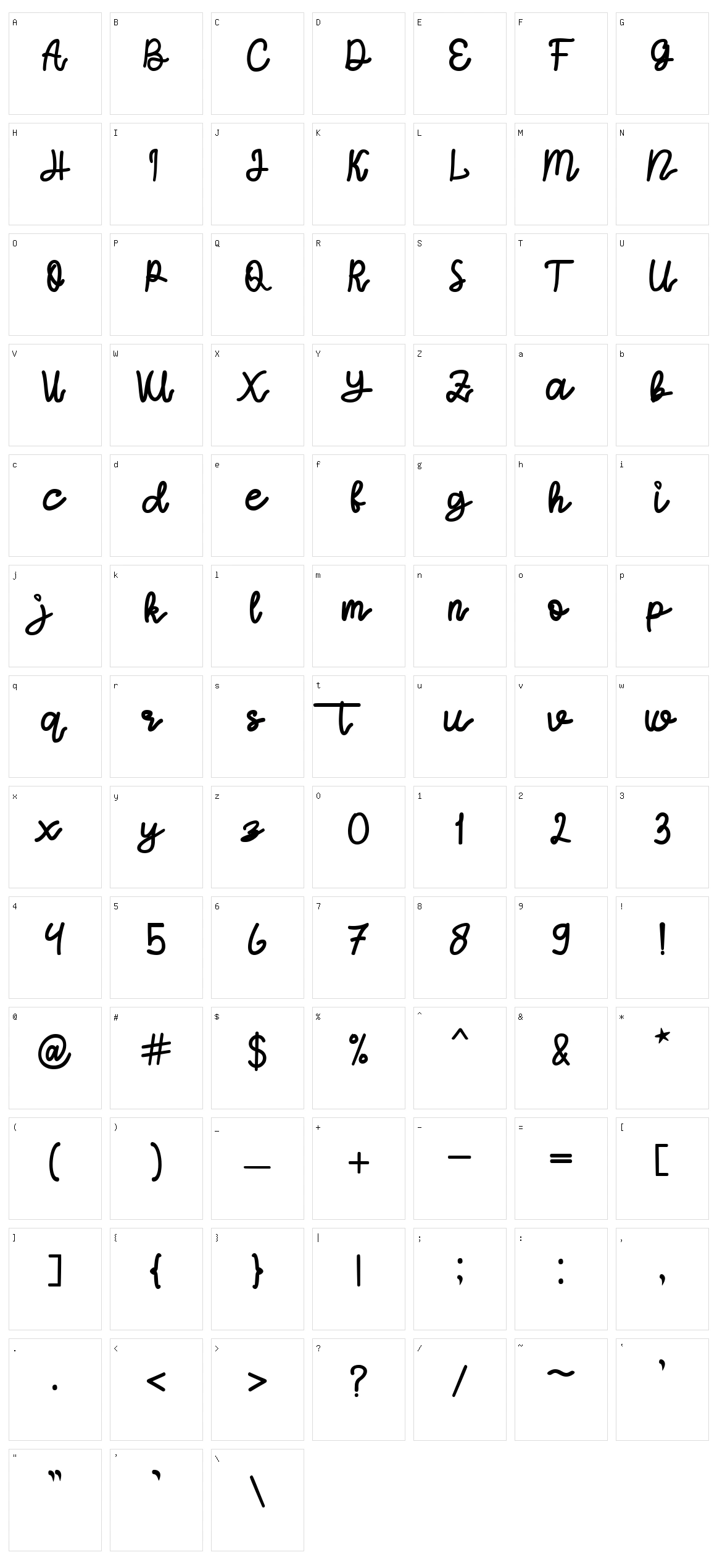 Protector Character Set