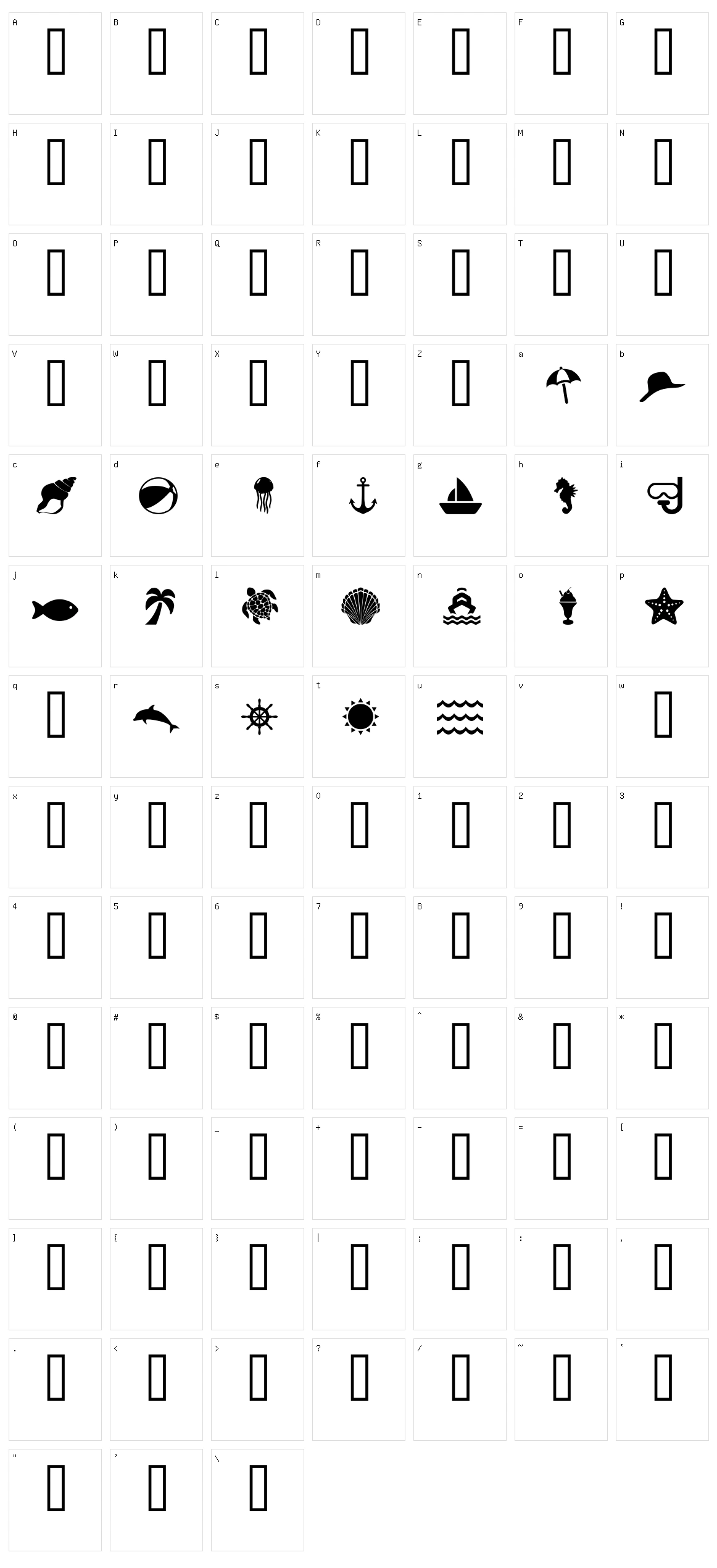 Pikto Tea Character Set