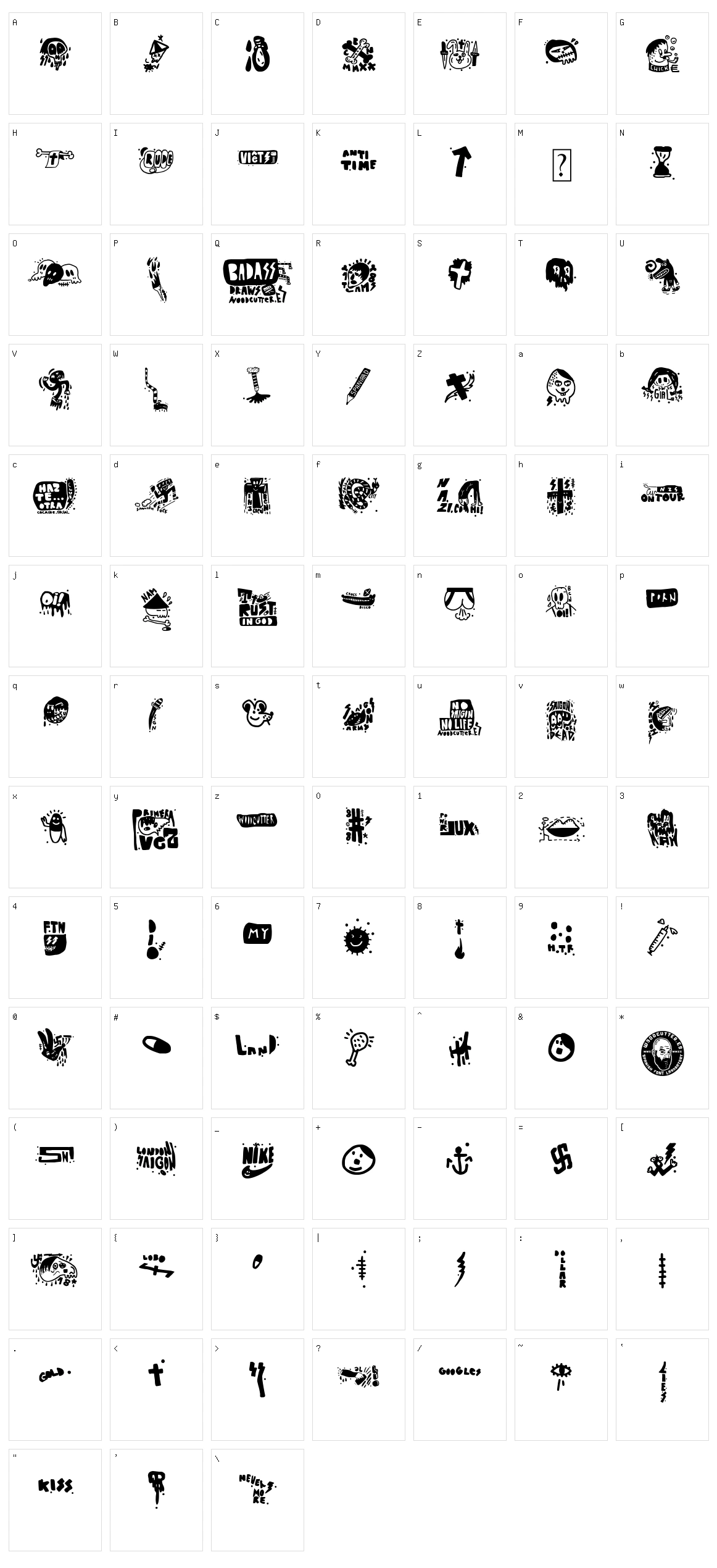 Badass Draws Character Set