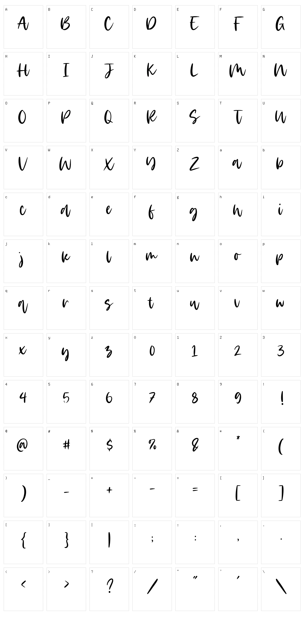 Rabioten Character Set