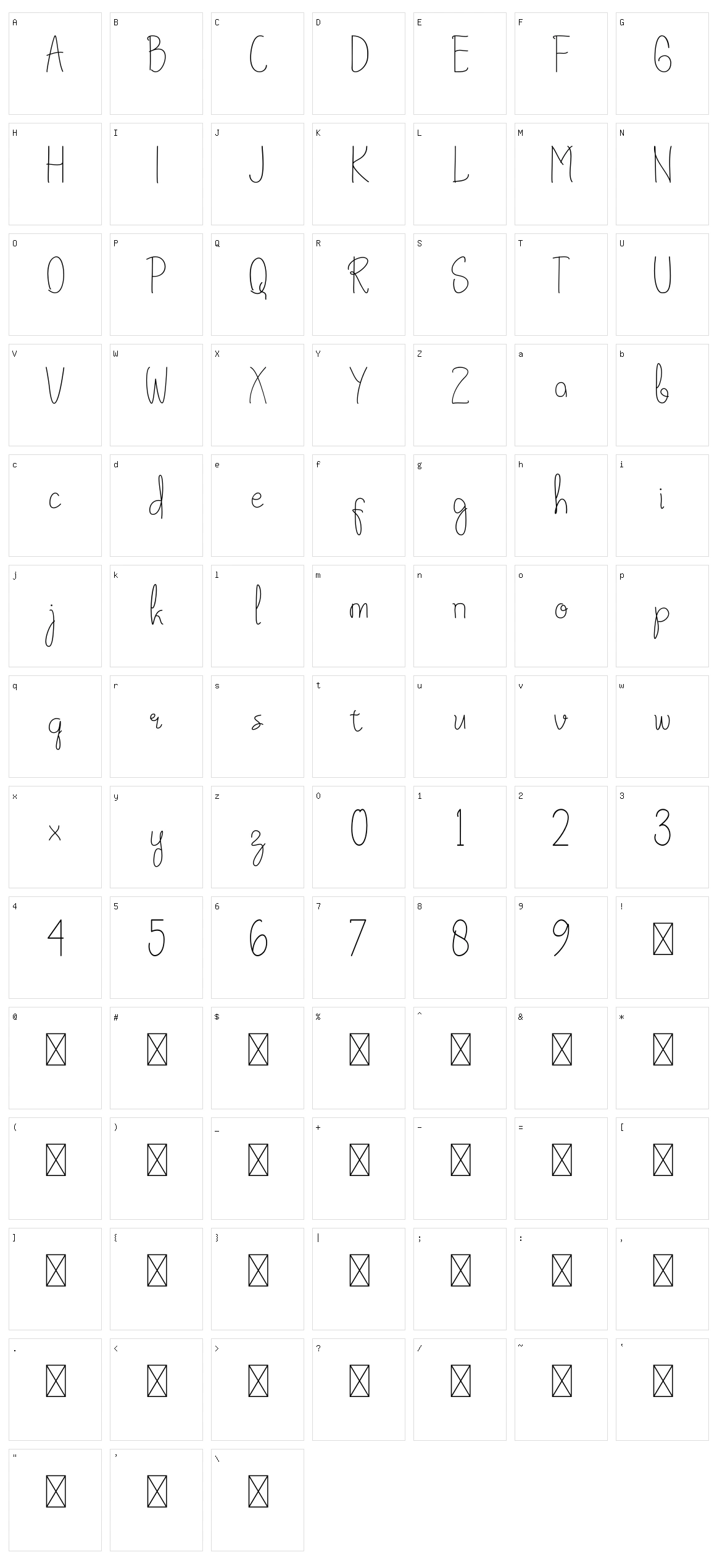 Radja Geeftsy Character Set