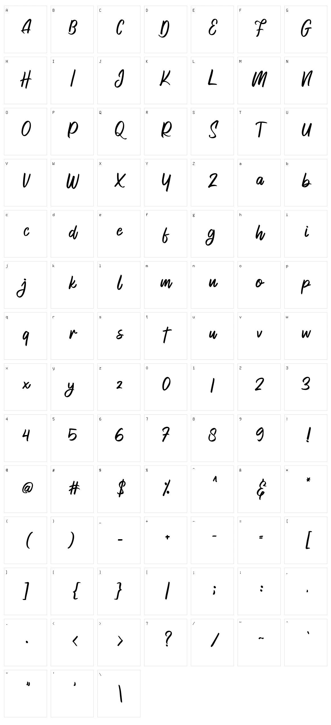 Ragilac Character Set