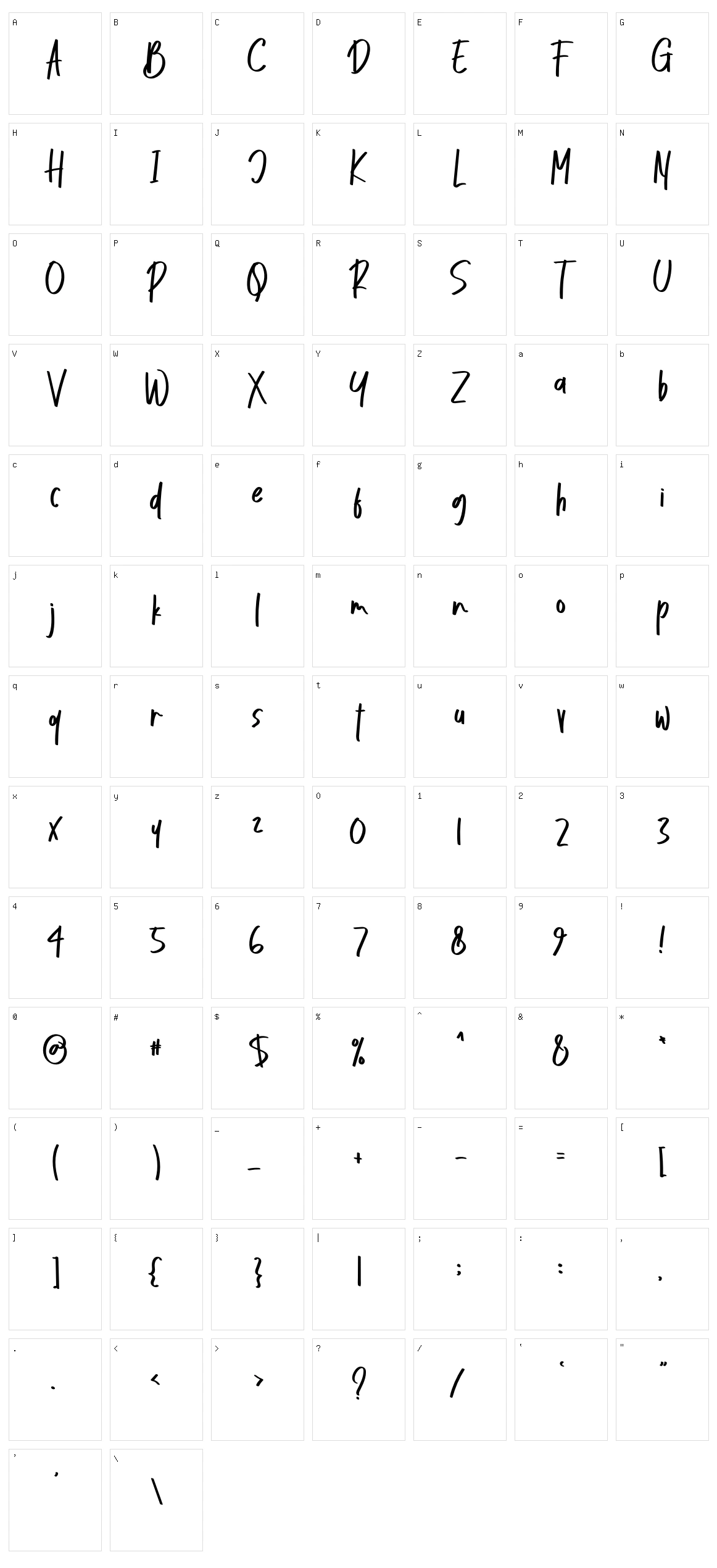 Rainbow Character Set