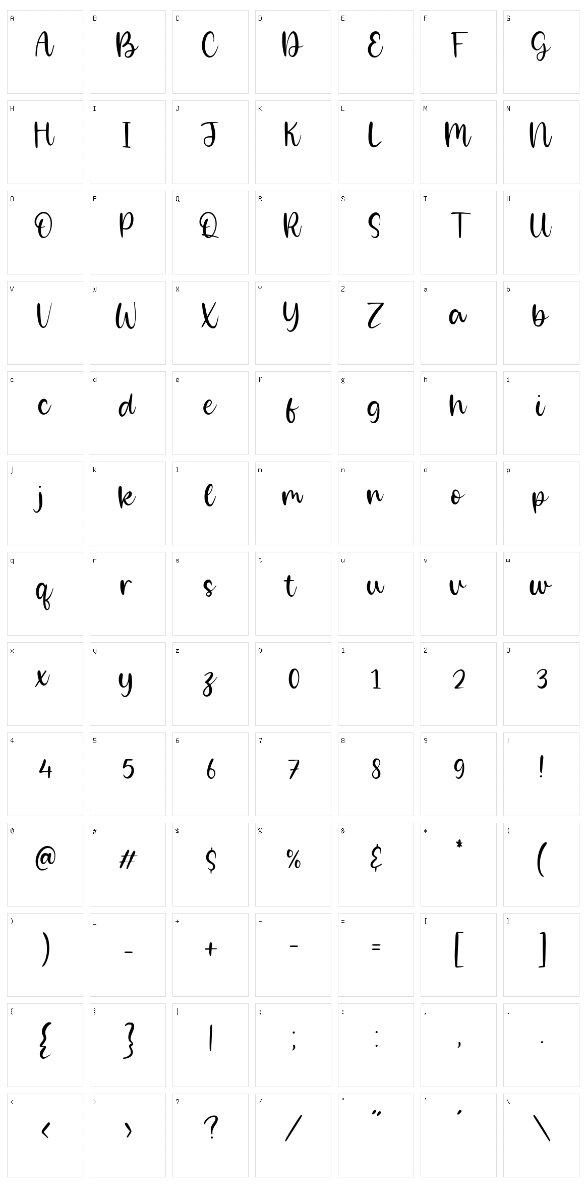 Rainbow Universe Character Set