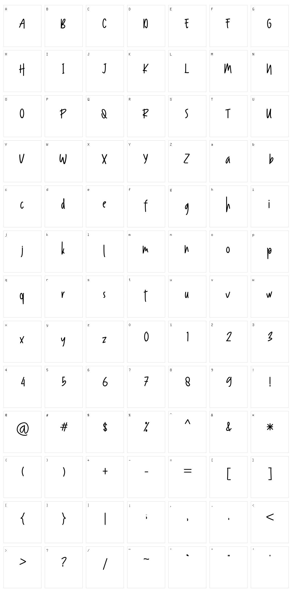 Ramolla Character Set