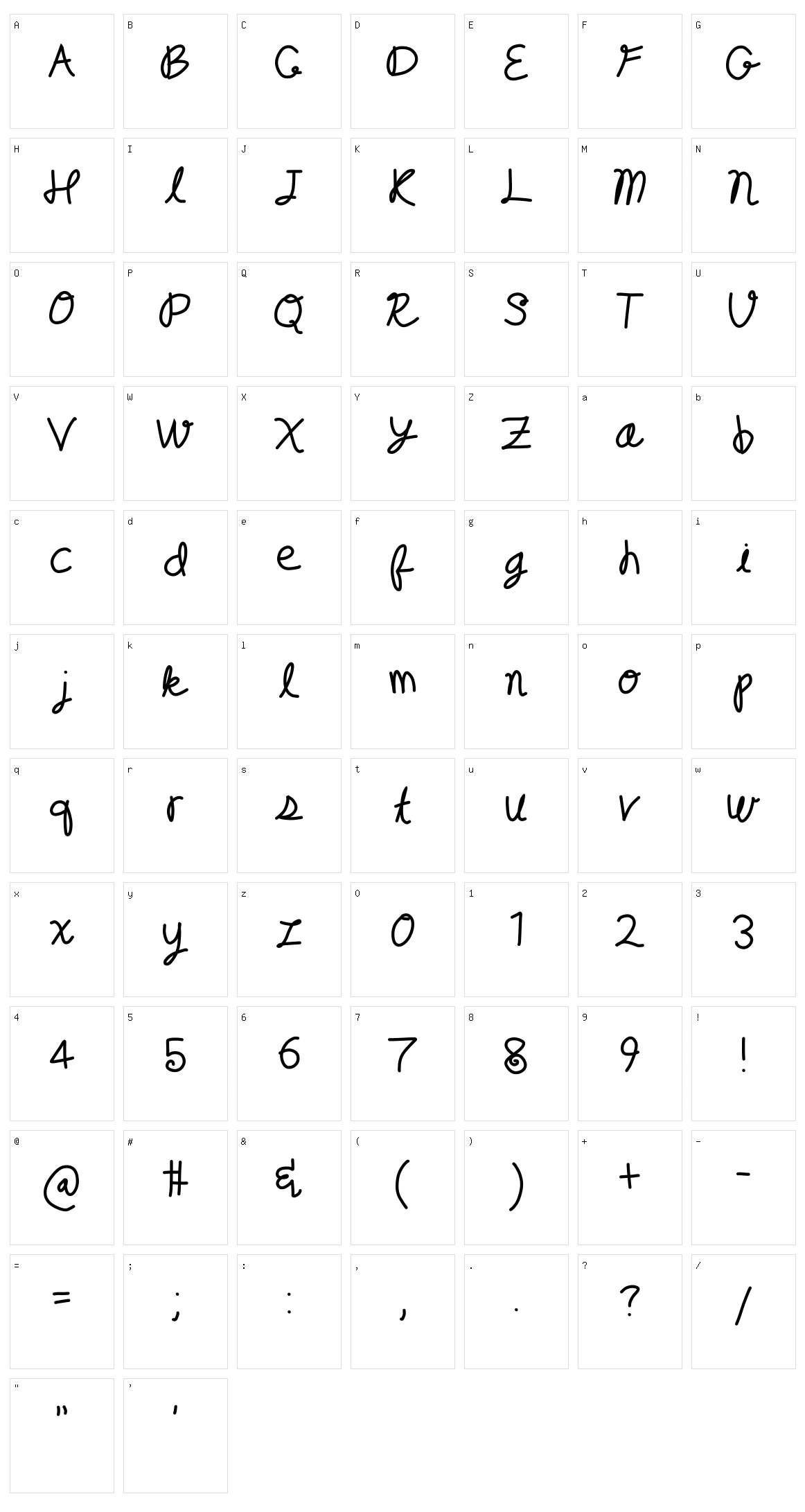 Random Type Character Set