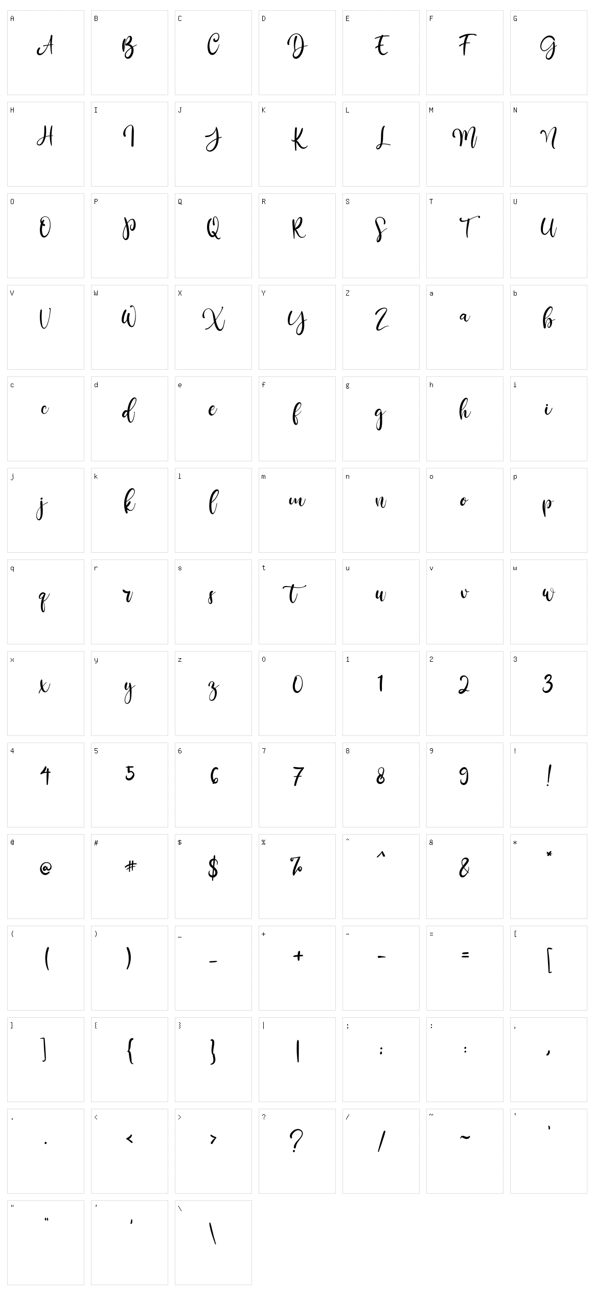 Rantliyer Character Set