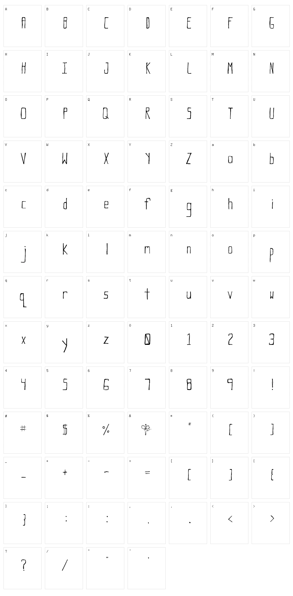 Rat Scratch Tall Character Set