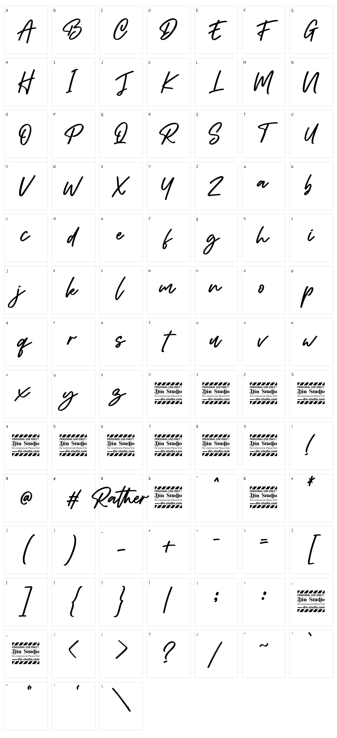 Rather Character Set