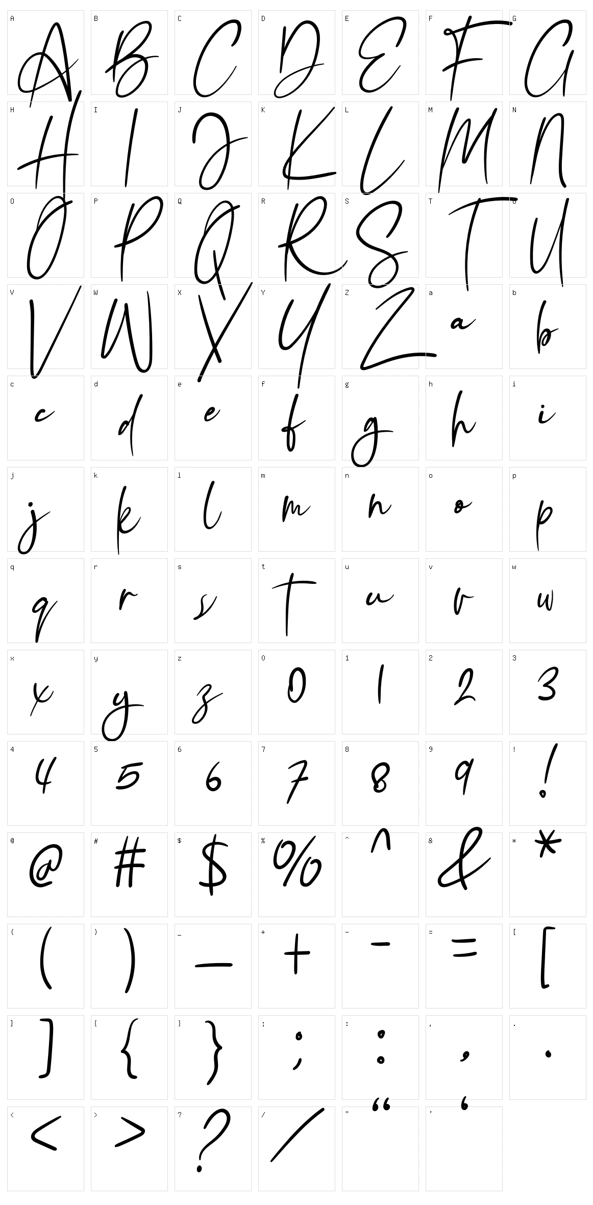 Rattingan Character Set