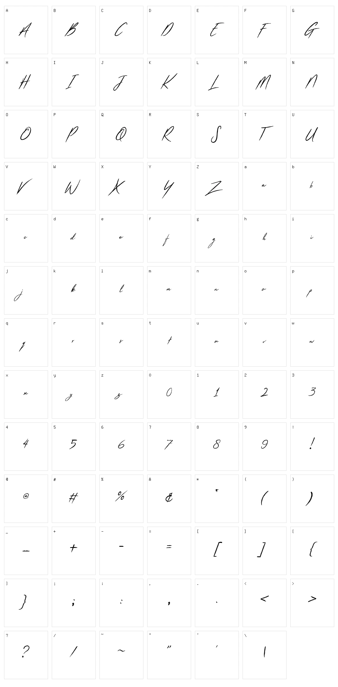 Raymond Caroline Character Set