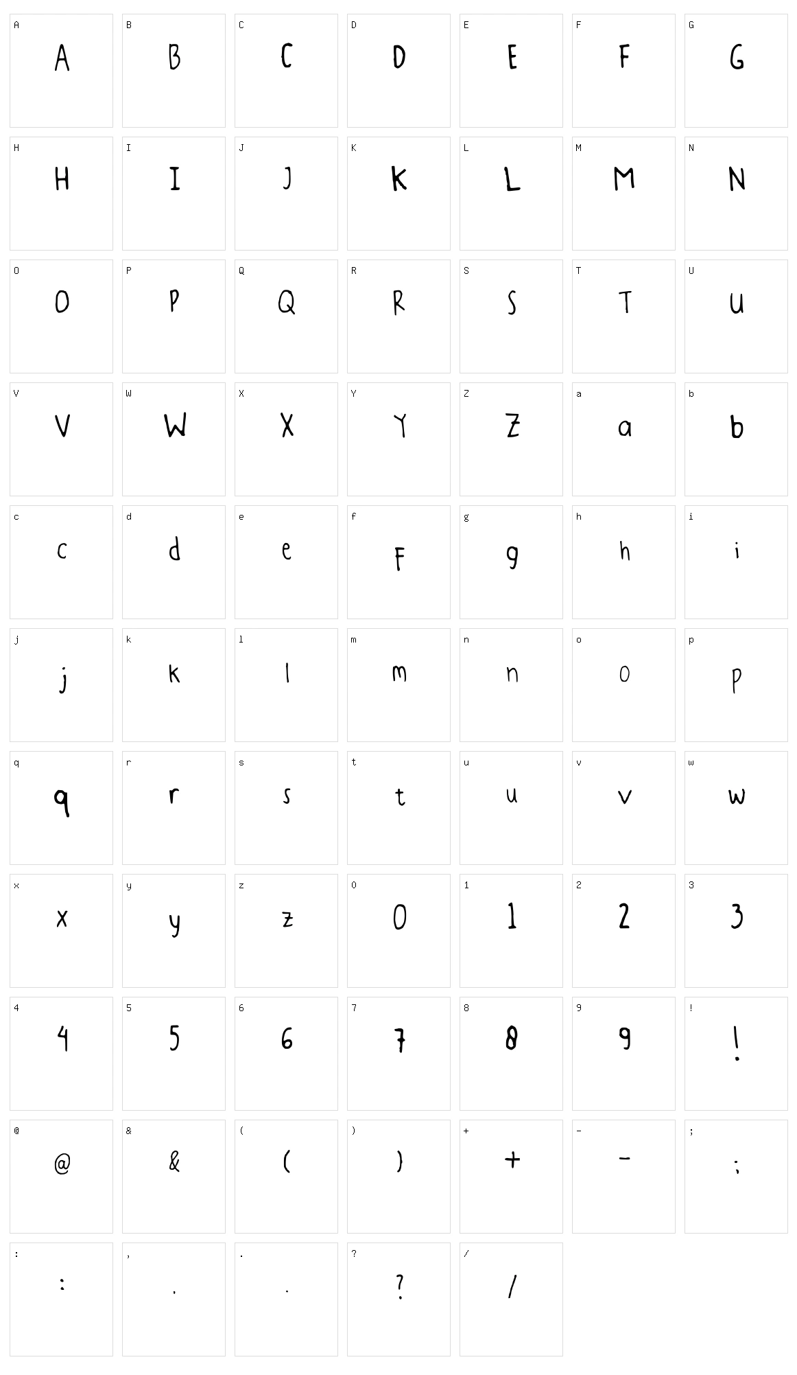 Rayssa Character Set