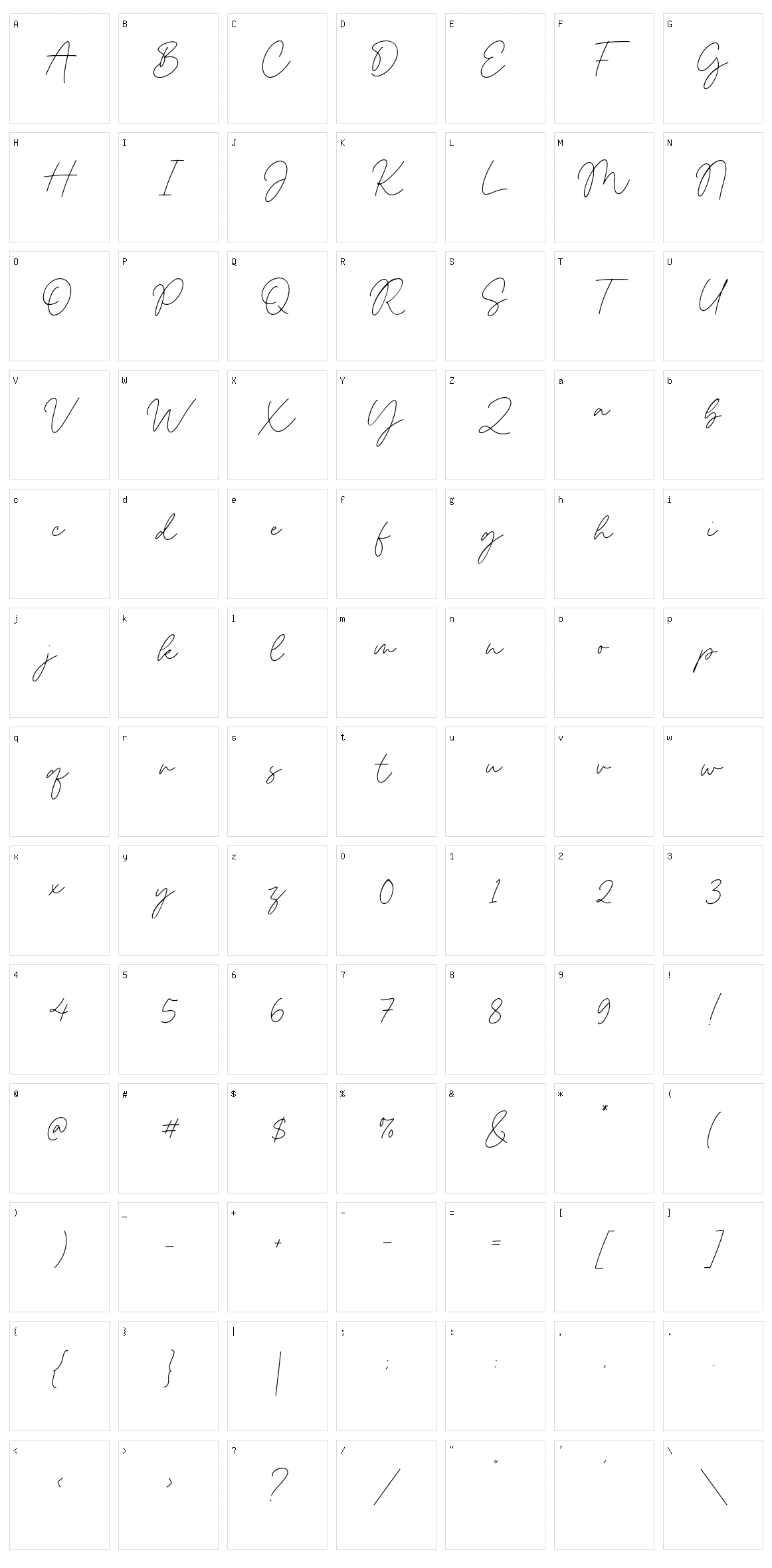 Realistica Character Set