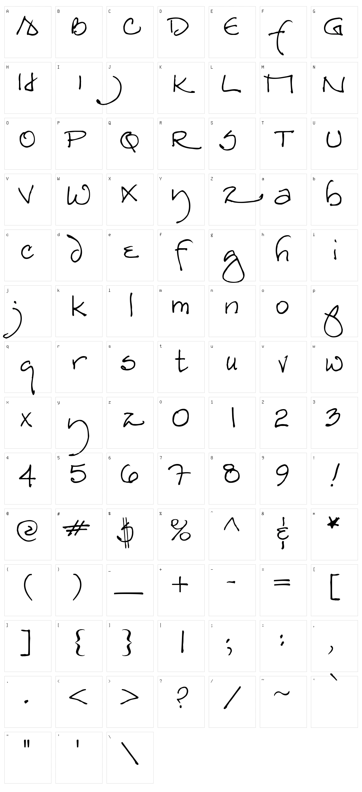 Redstar Character Set