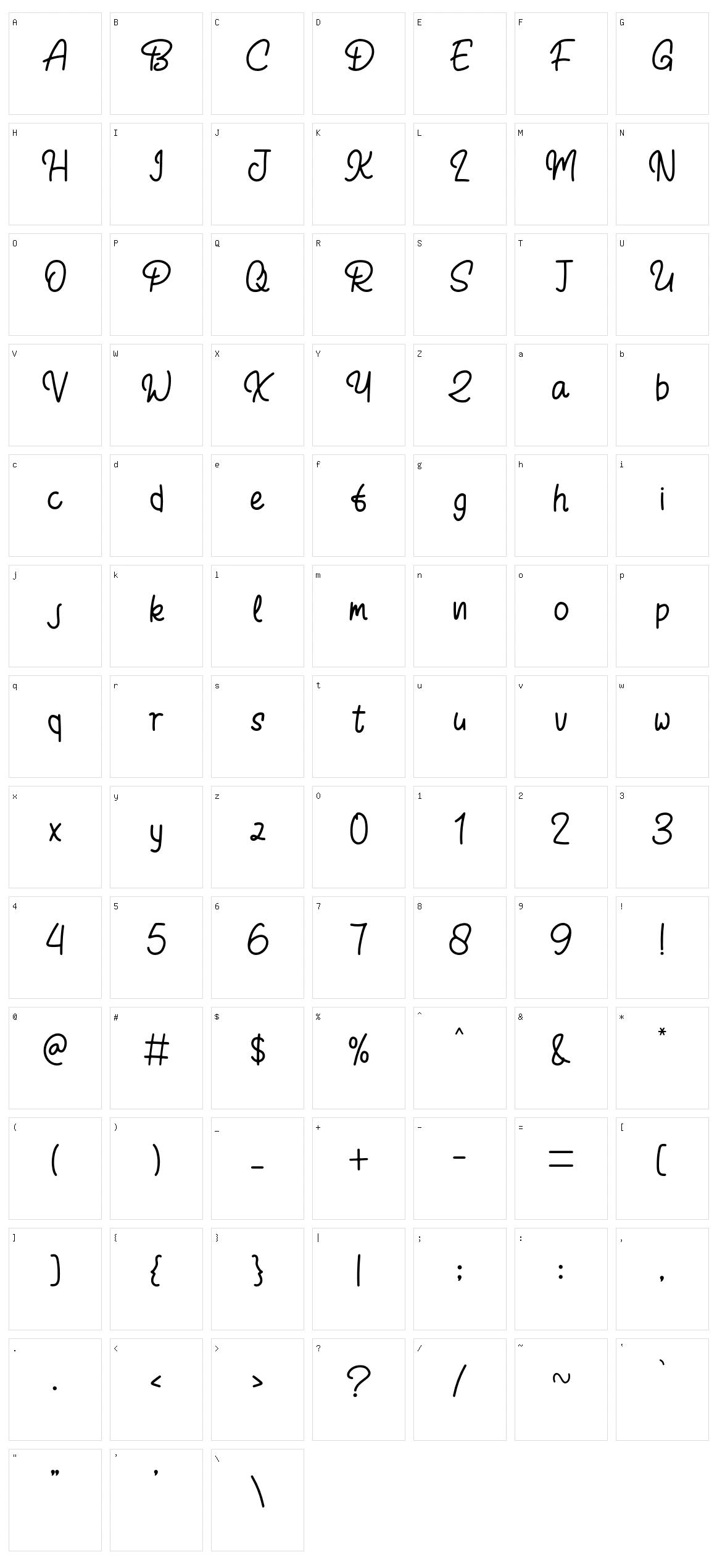 Relaxing Character Set