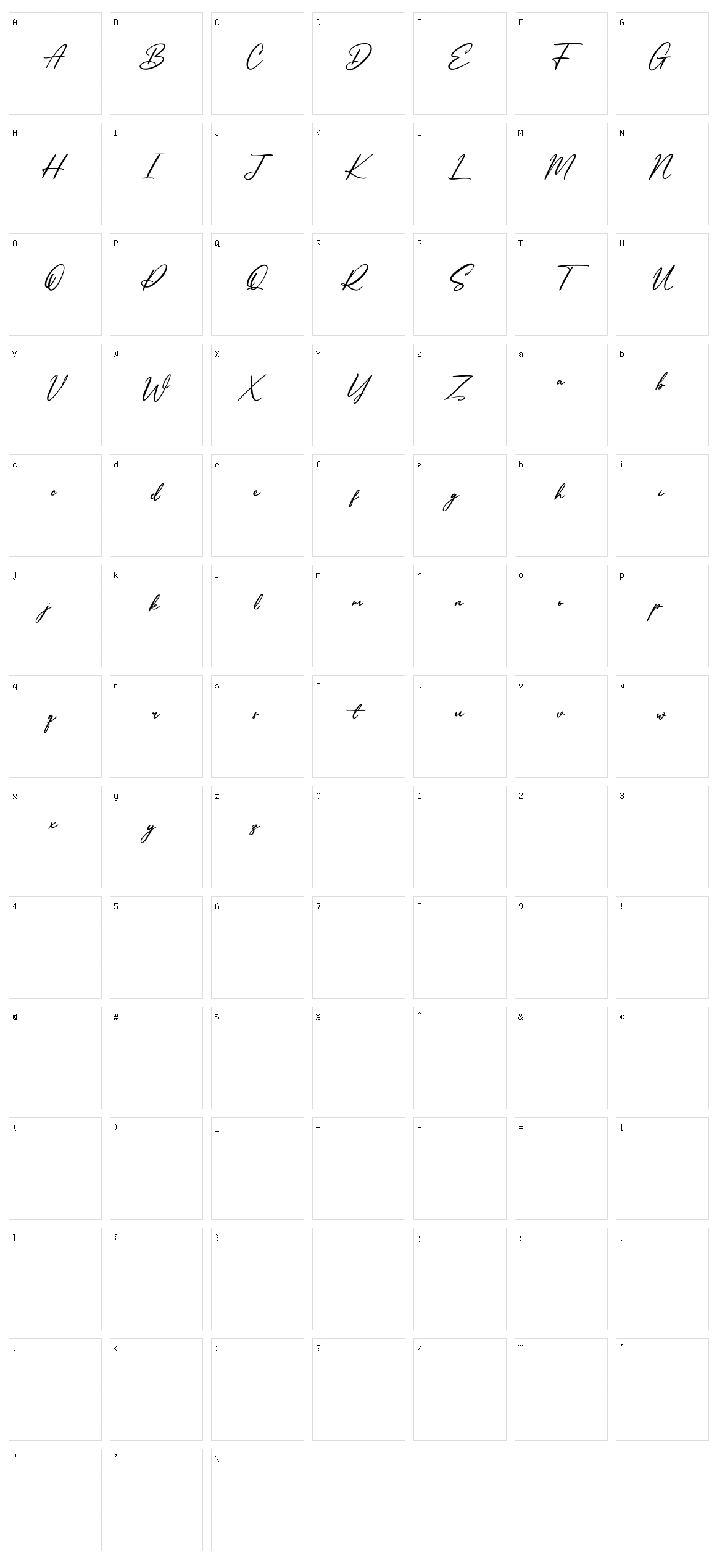 Reliances Character Set