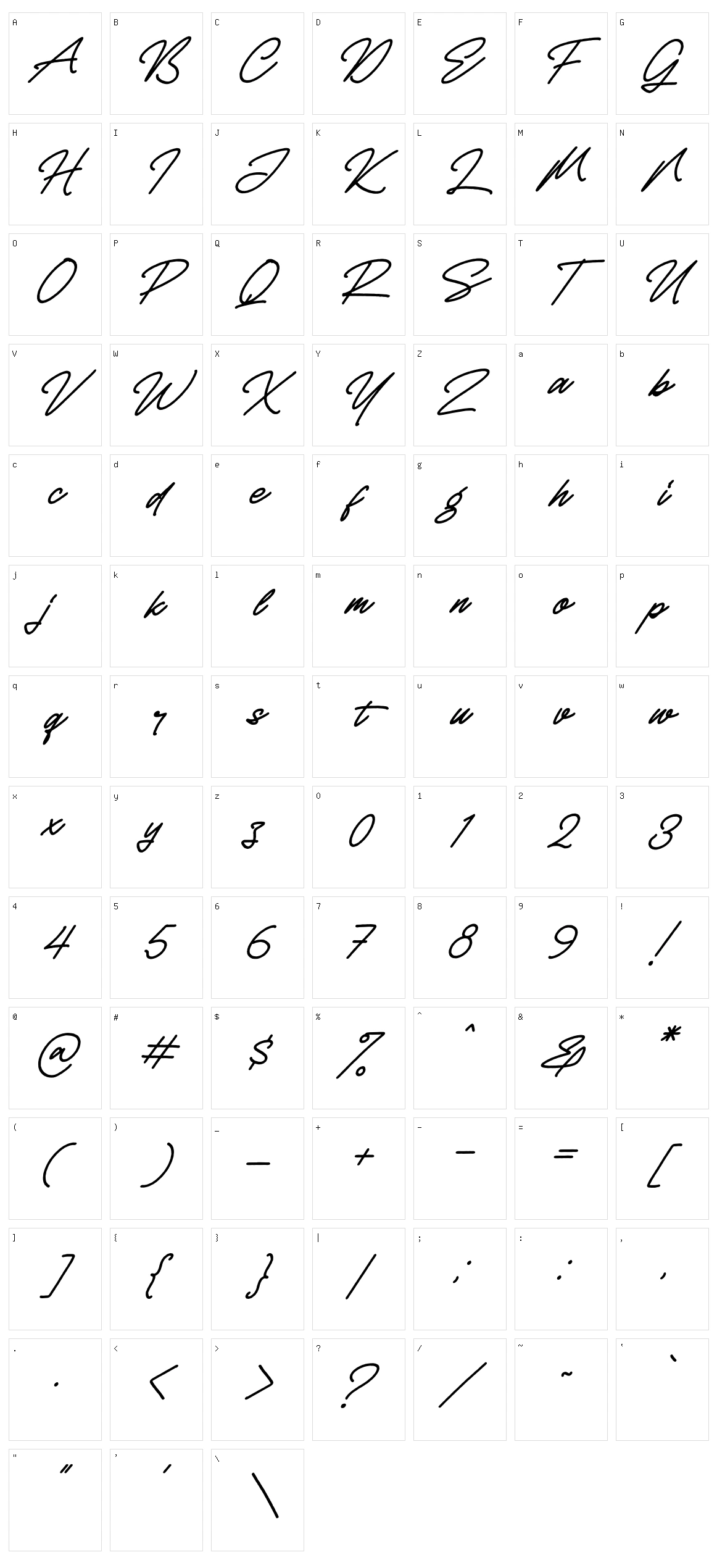 Rellathage Rough Character Set