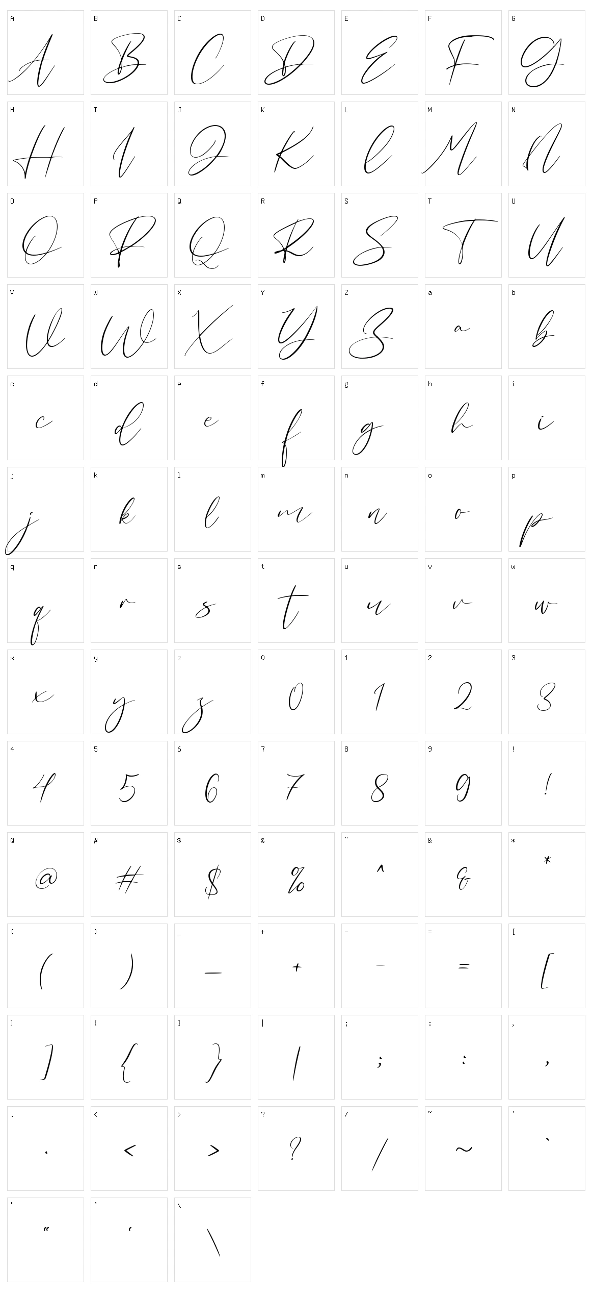 Rellyan Charlotte Character Set