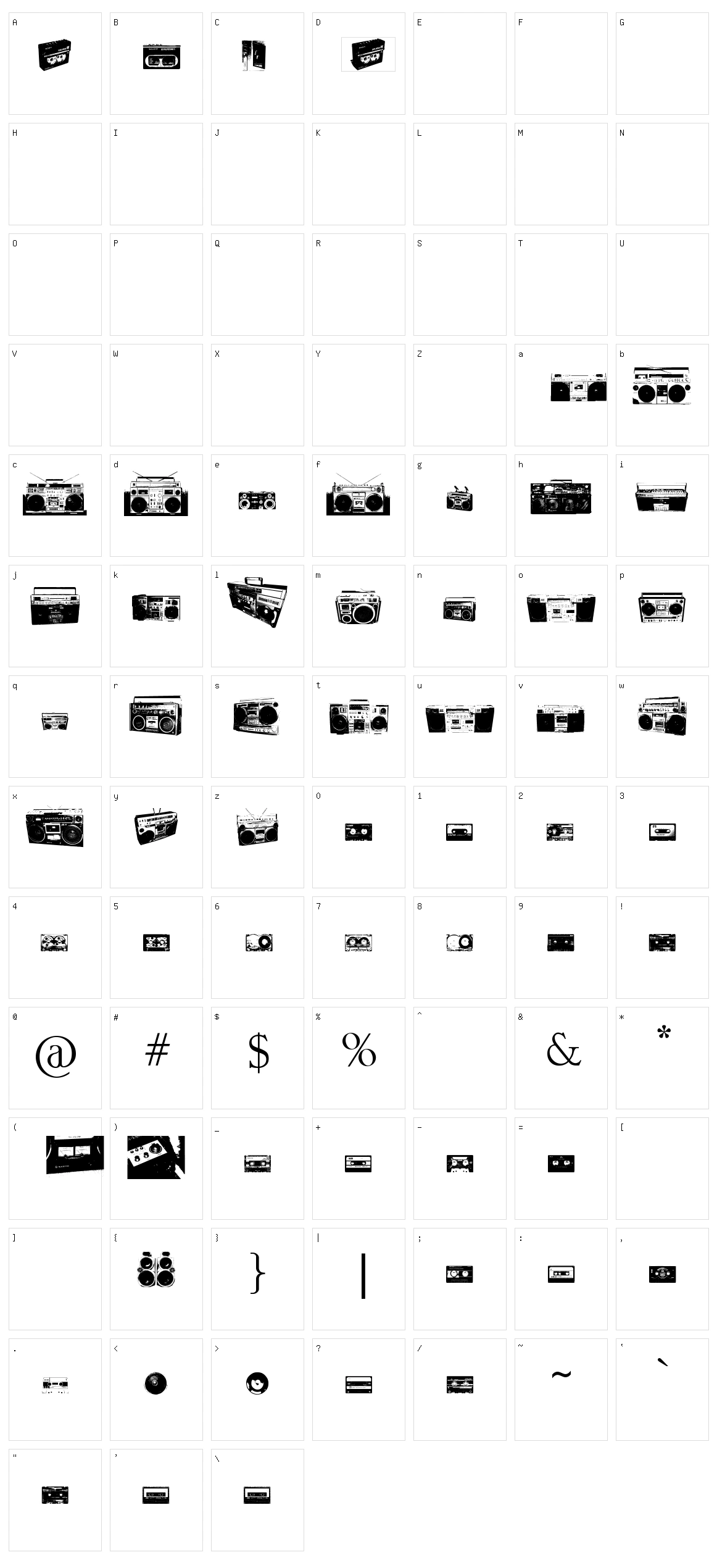 Beatbox Character Set